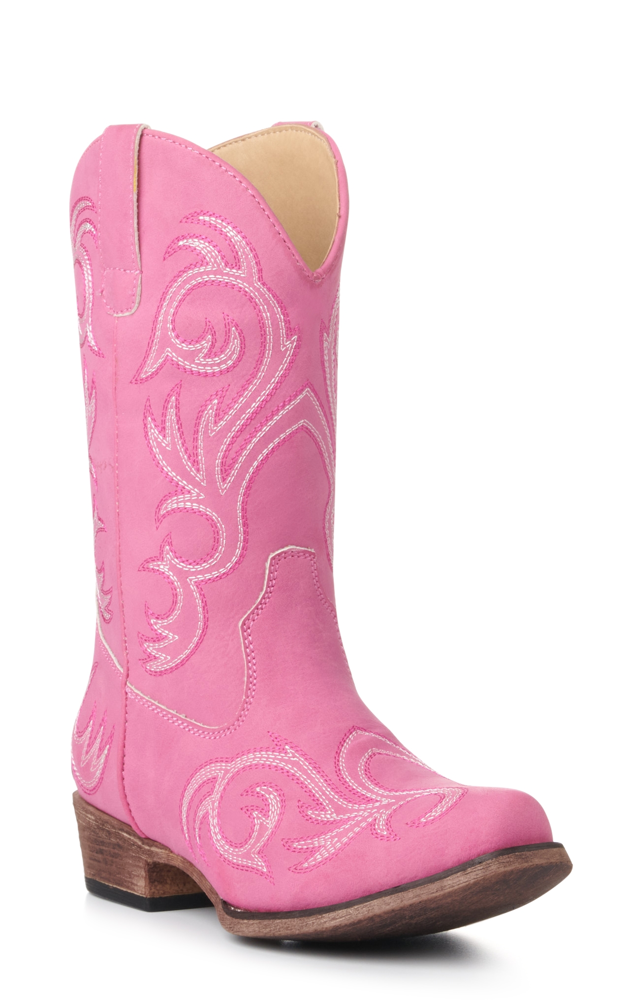 Roper Kids' Pink Snip Toe Cowboy Boots - Image 1
