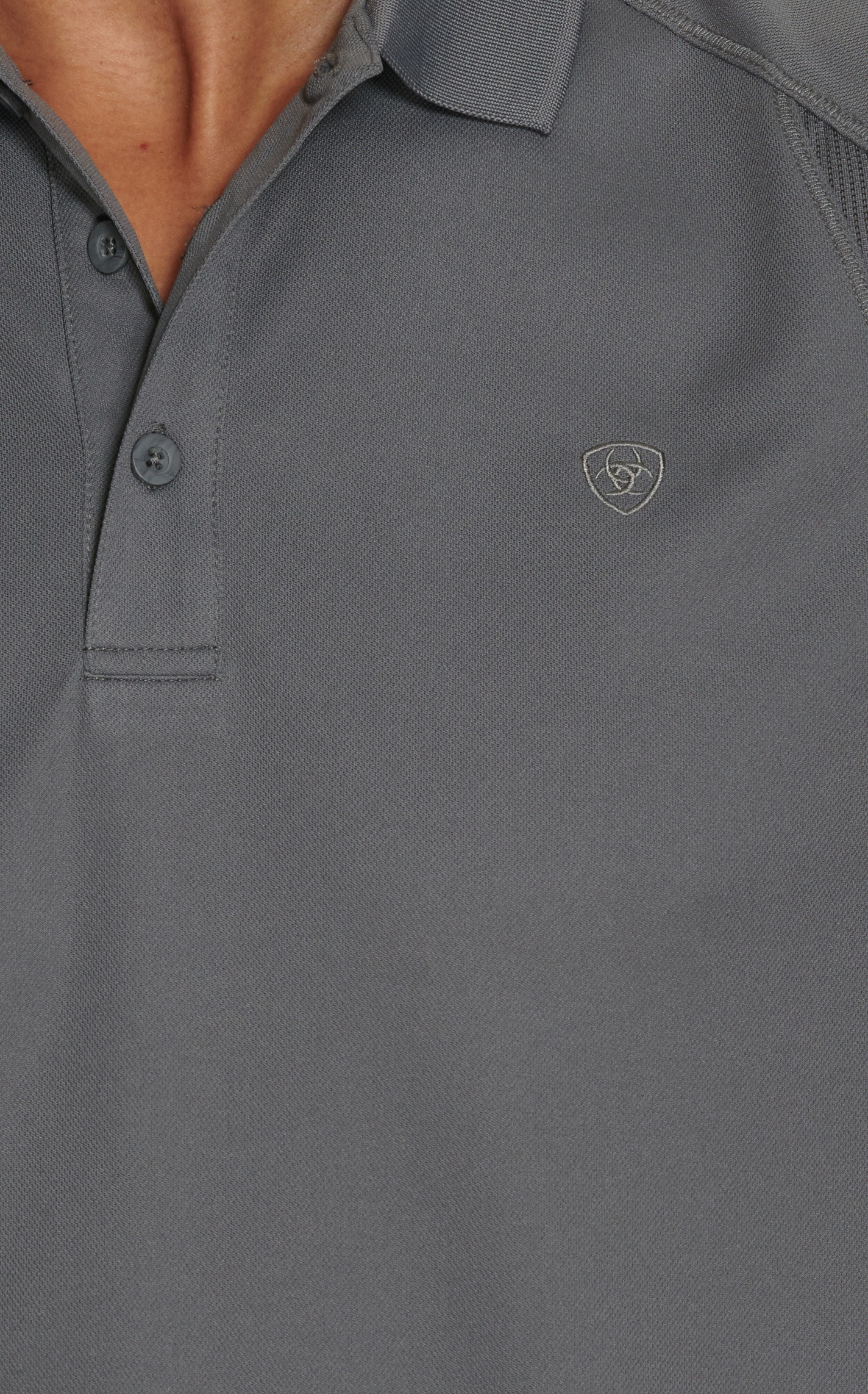 Ariat Men's Shadow Gray Tek Polo Shirt - Image 1
