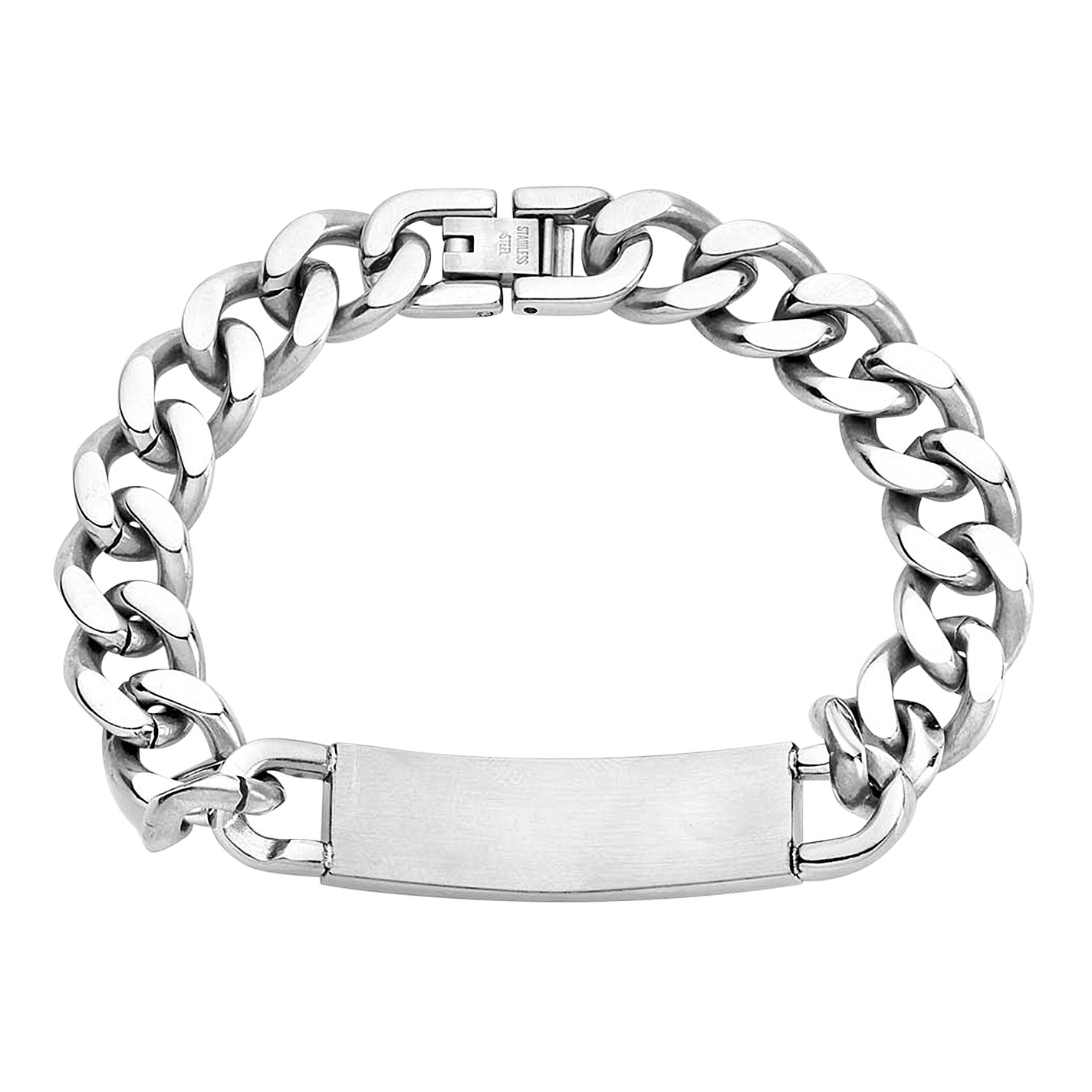 Montana Silversmith Silver Devoted Faith Cross Chunky Link Chain Bracelet - Image 1