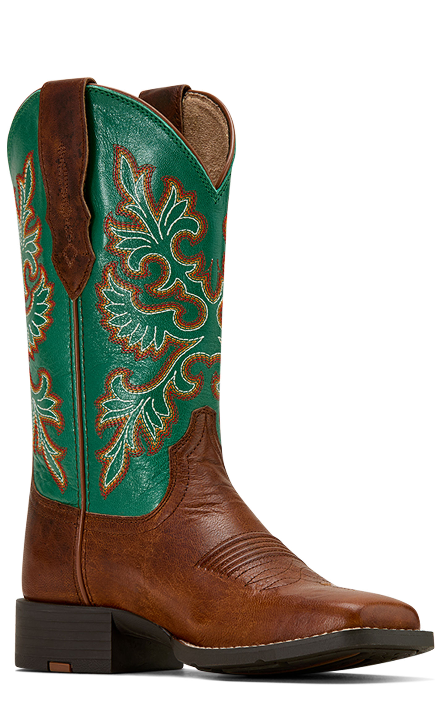 Ariat Women's Whiskey & Jade StretchFit Wide Square Toe Cowboy Boots - Image 1