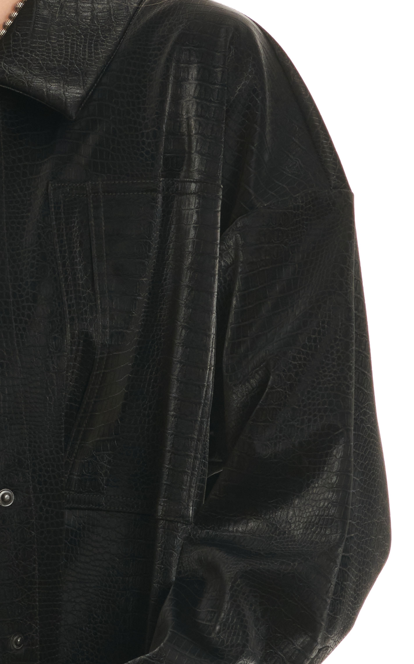 Dear John Women's Midnight Black Embossed Shacket - Image 1