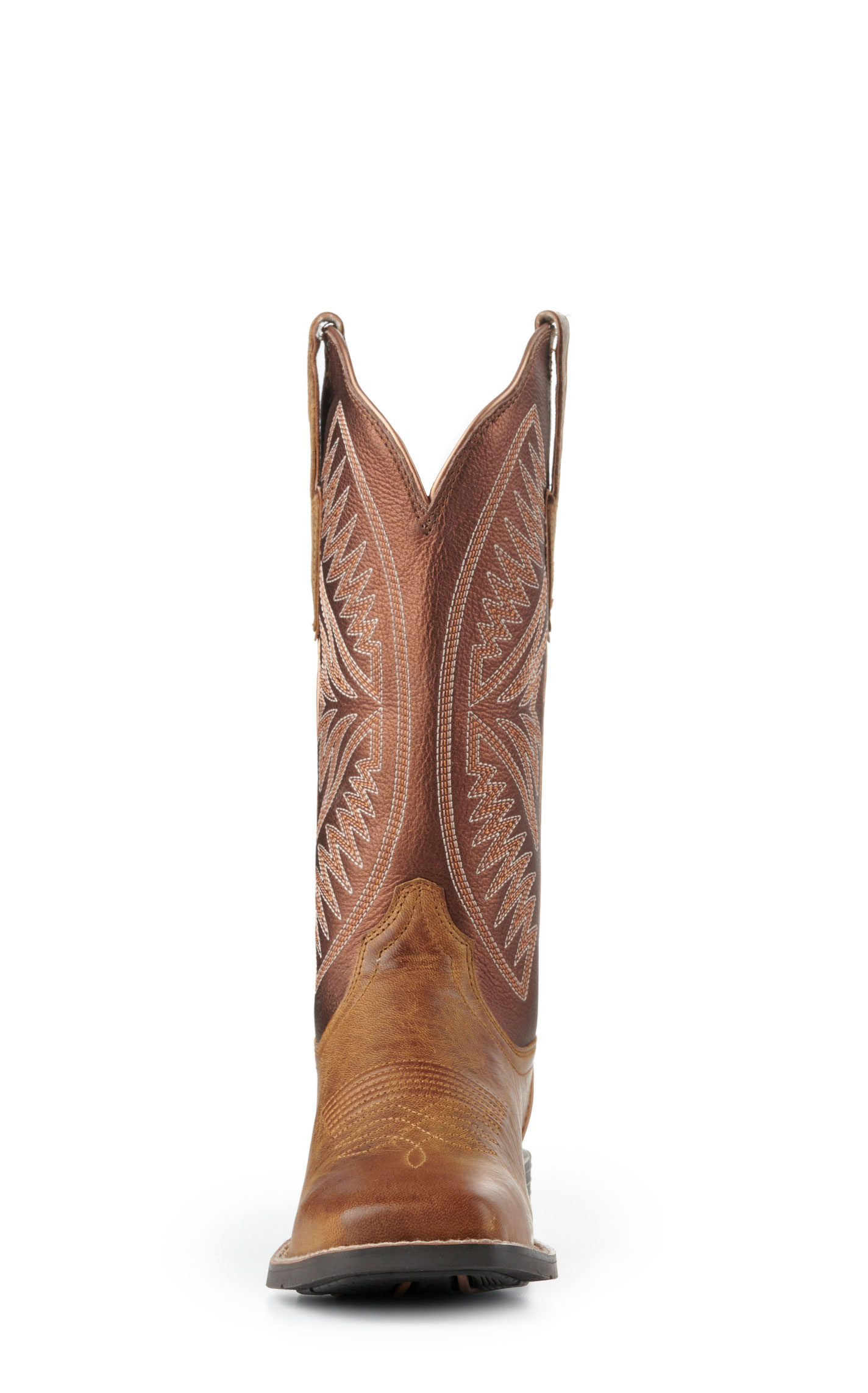 Ariat Women's Round Up Ruidoso Bronze and Burnished Chestnut Square Toe Cowboy Boots - Image 1