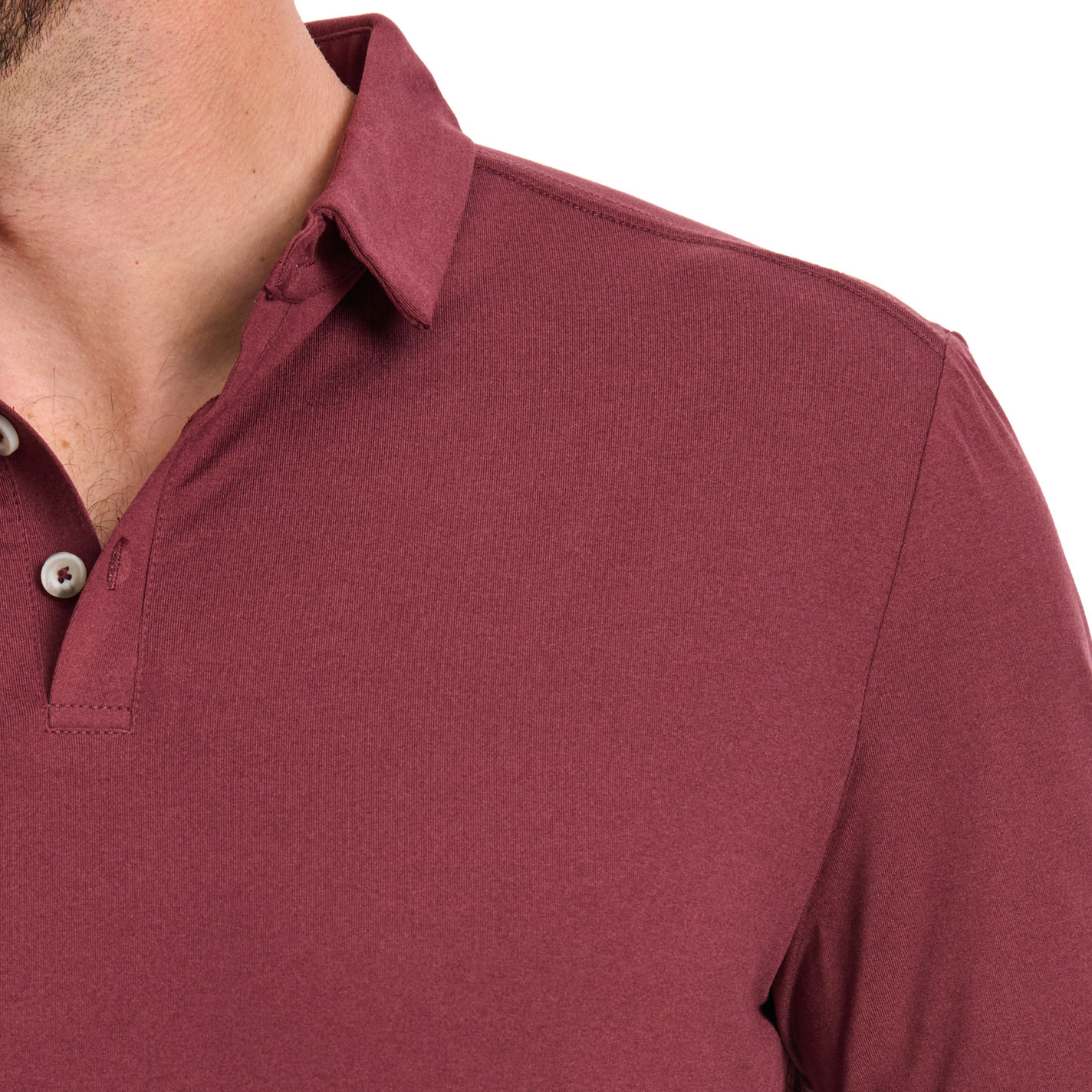 BURLEBO Men's Maroon Performance Polo - Image 1