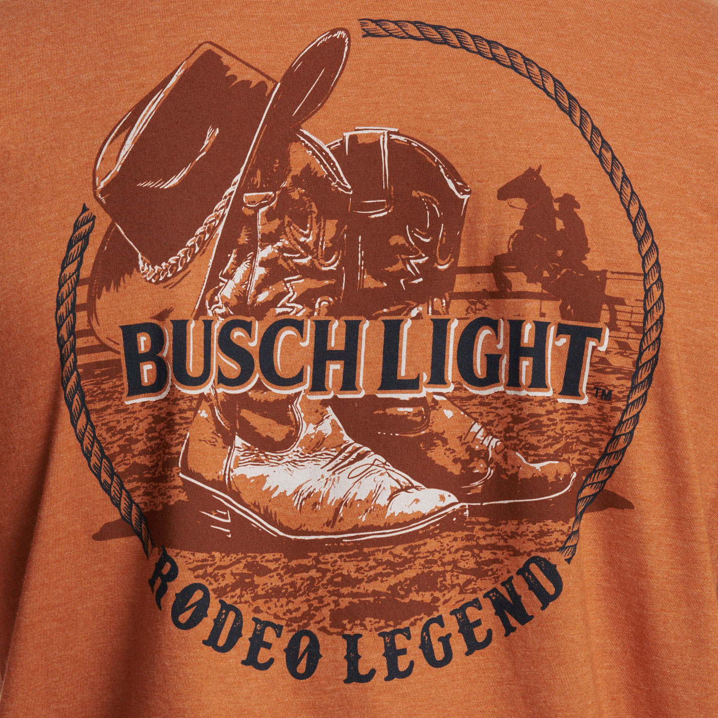 Brew City Men's Tangerine Busch Light Logo T-Shirt - Image 1