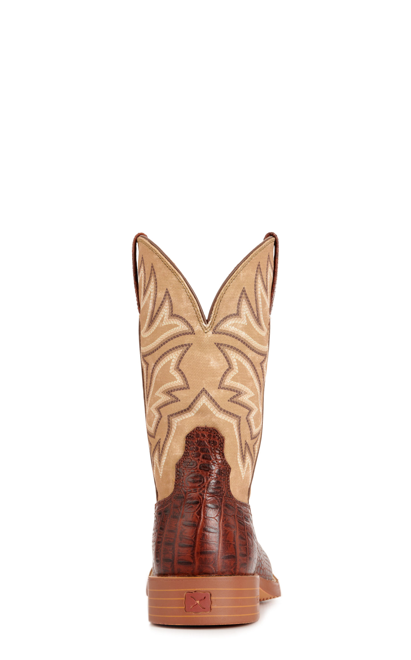 Twisted X Men's Tech X Ginger Caiman Print and Pearl Wide Square Toe Cowboy Boots - Image 1