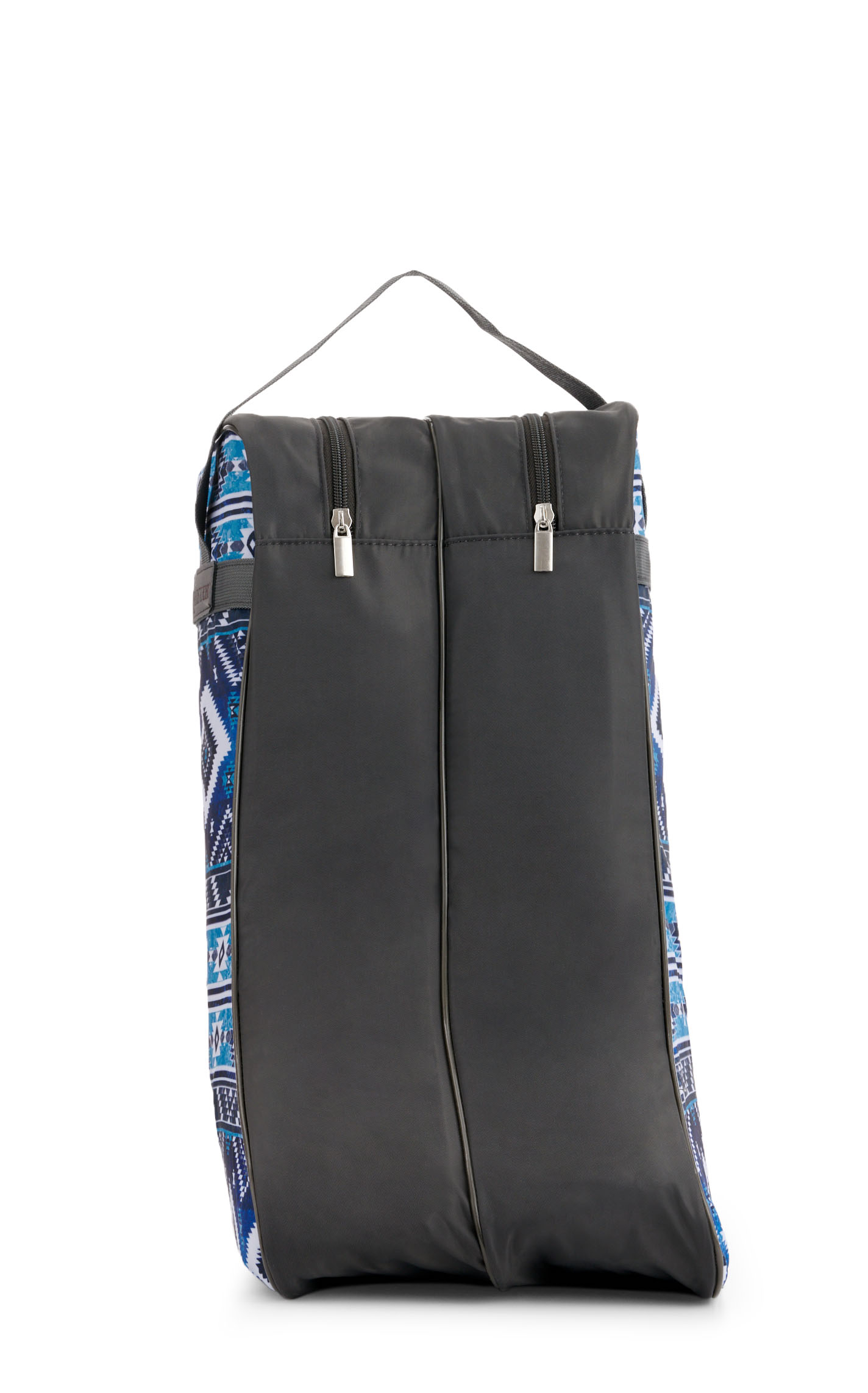 M & F  Western Shades of Blue & Gray Aztec Print Boot Bag - Image 3