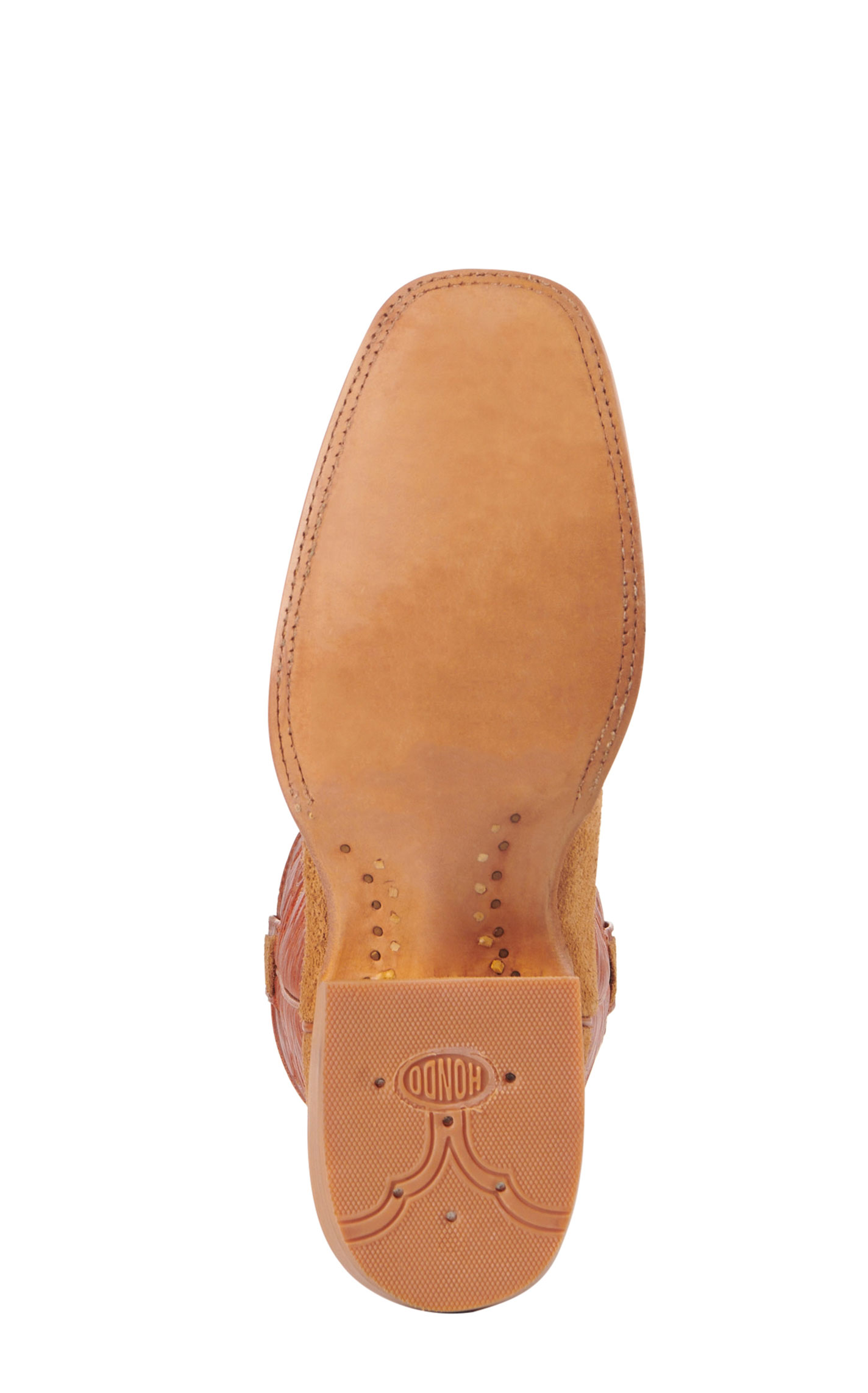 Hondo Men's Mango and Maple Brown Roughout Square Toe Cowboy Boots - Image 1