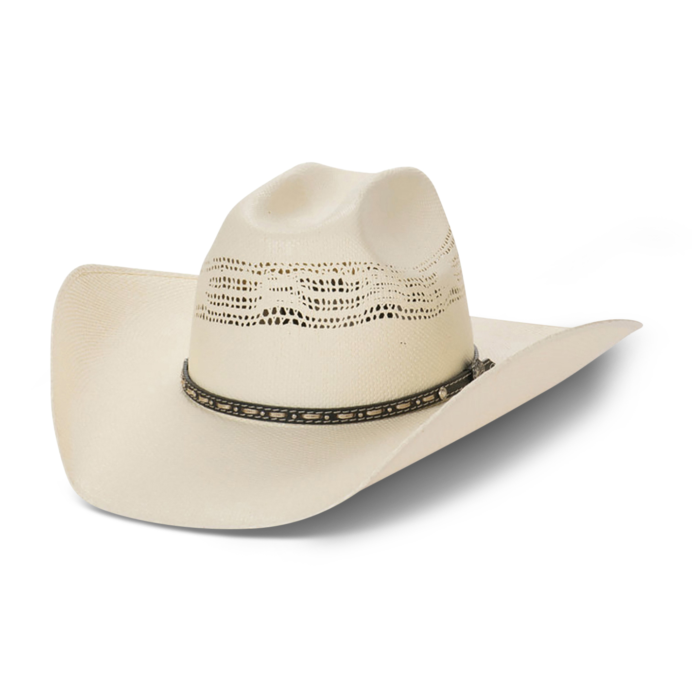 Cavender's Ranch Collection Ivory Bangora Vented Straw Cowboy Hat - Image 1