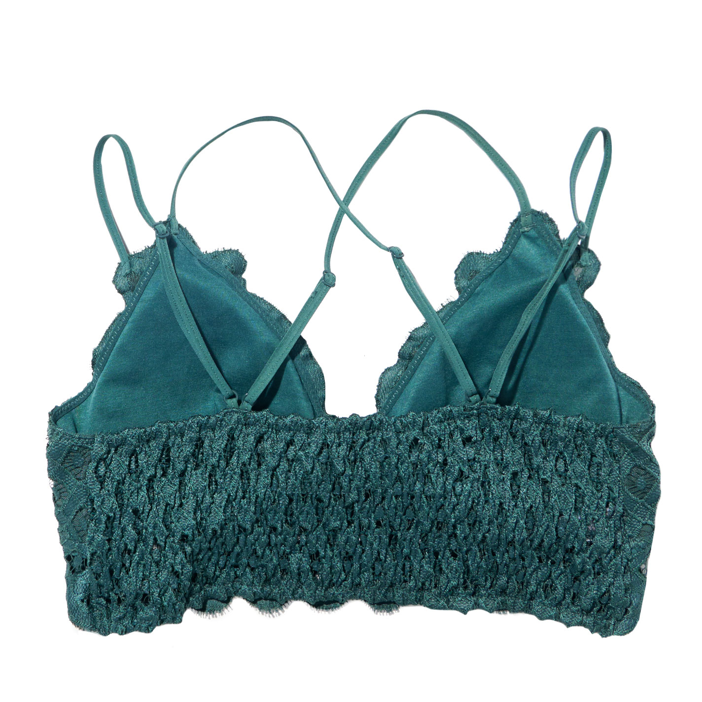Wishlist Women's Teal Battenberg Lace Double Strap Bralette - Image 1