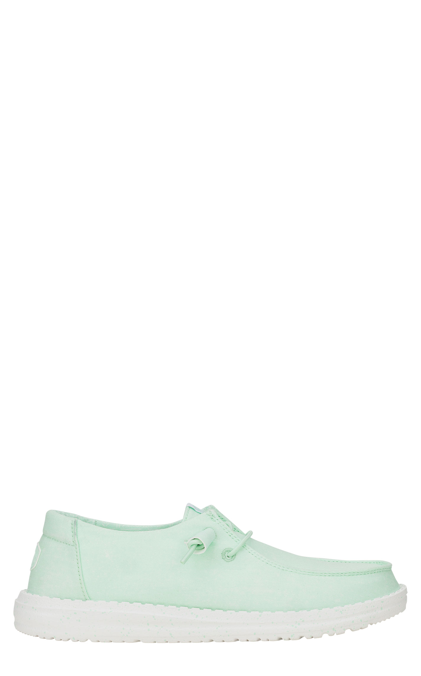 Hey Dude Women's Wendy Stretch Canvas Aqua Lace Up Moc Toe Casual Shoe - Image 1