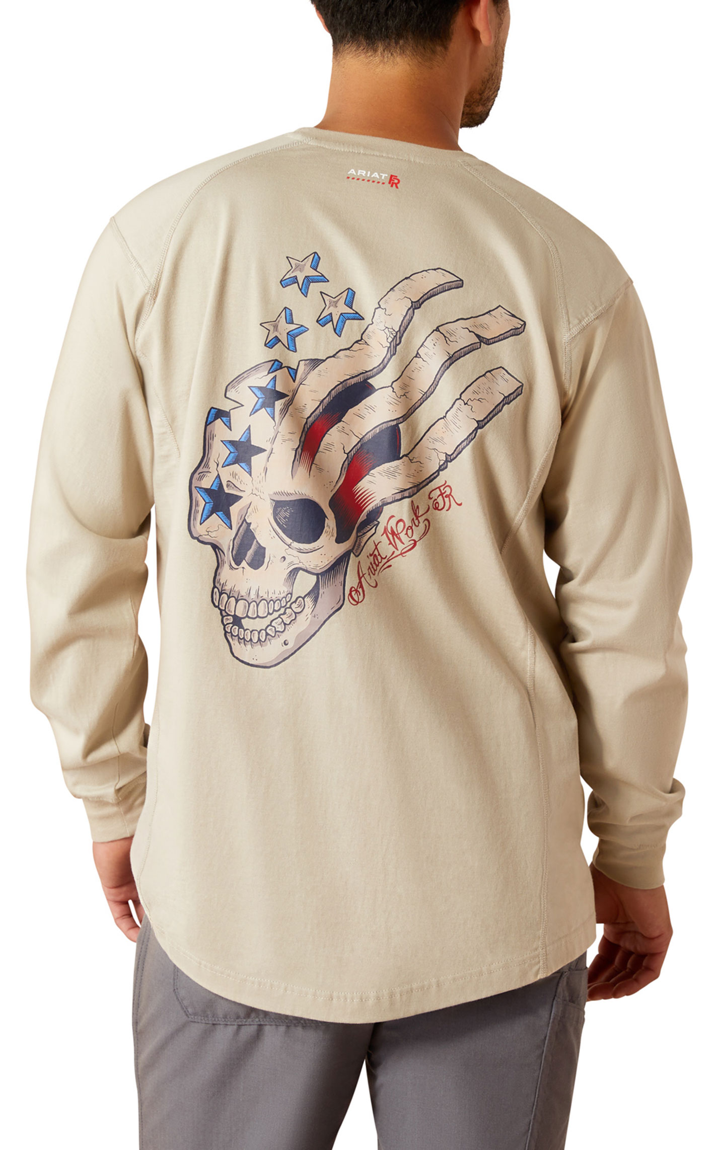 Ariat Men's Fossil American Scream Graphic FR T-Shirt - Image 3