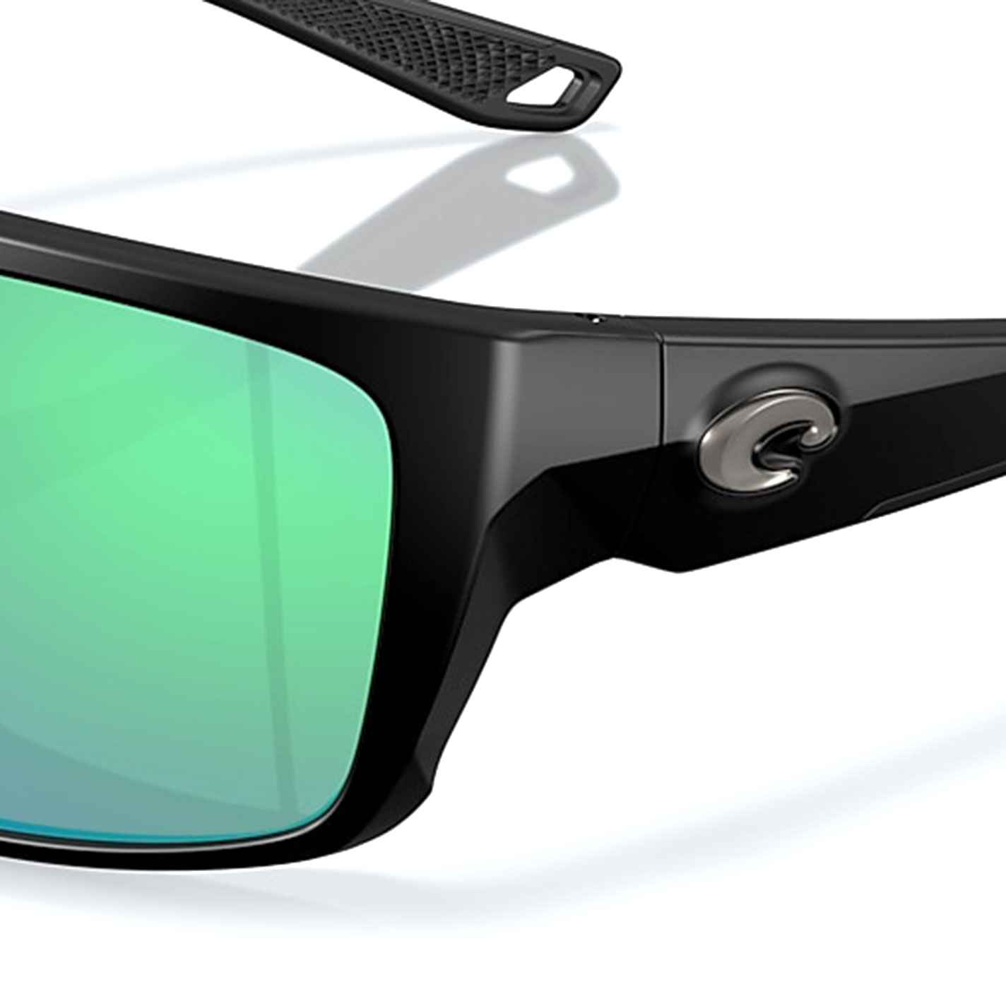 Costa Men's Black Frame Green Mirror Polarized Sunglasses - Image 7