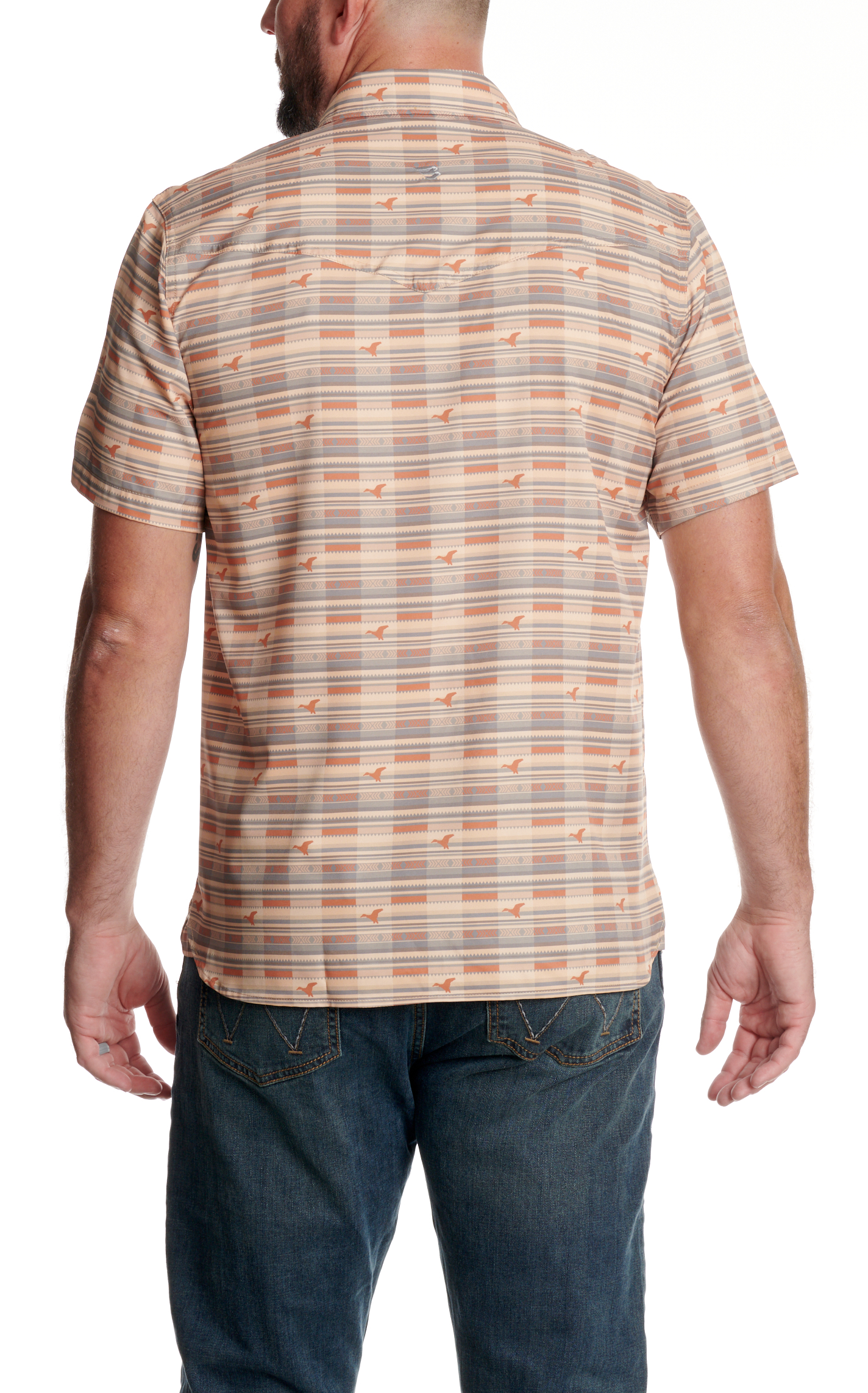 Burlebo Men's Performance Duck Hunter Plaid Print Western Shirt - Image 1