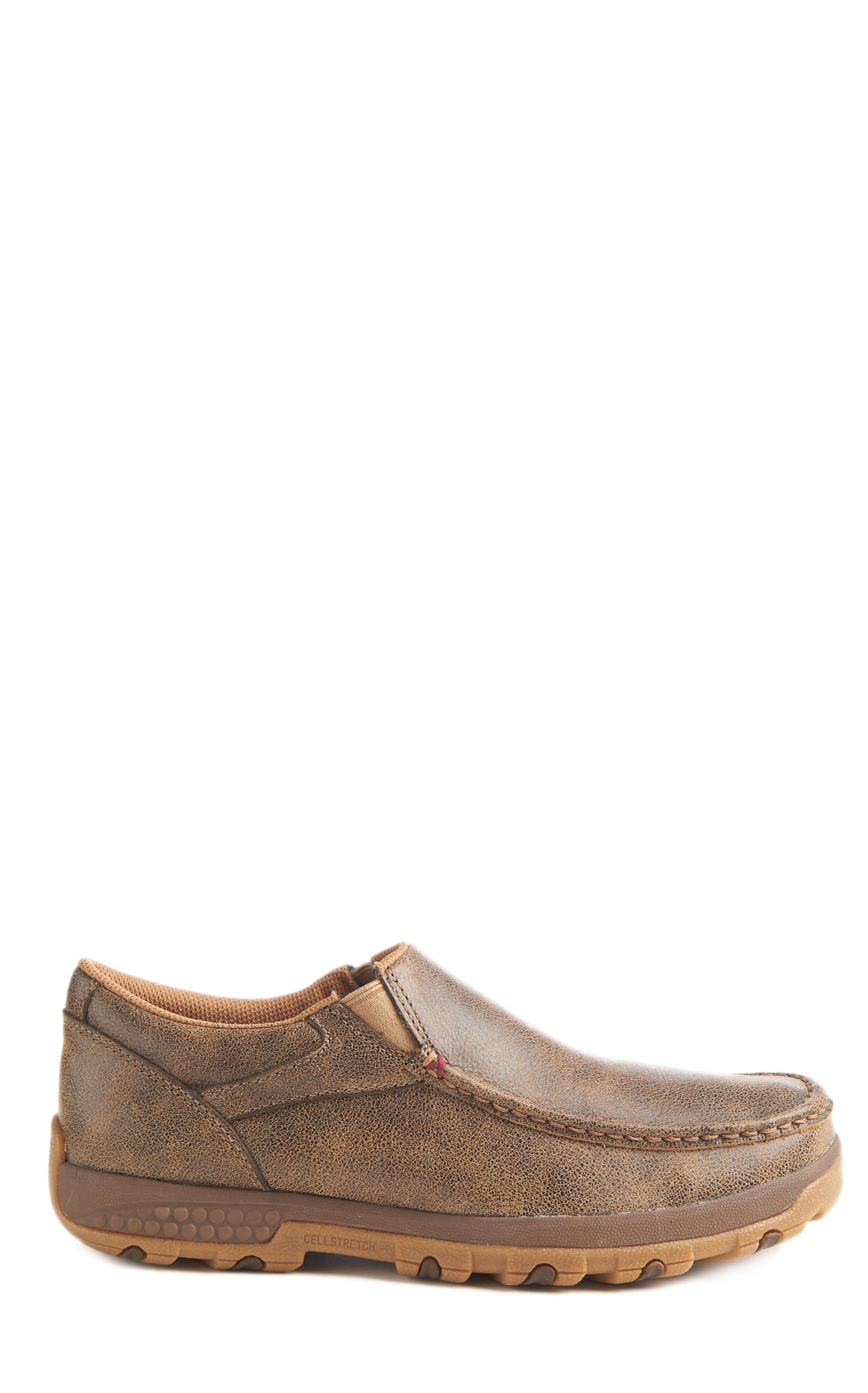 Twisted X Men's Bomber Brown CellStretch Slip-On Driving Moc Casual Shoes - Image 1