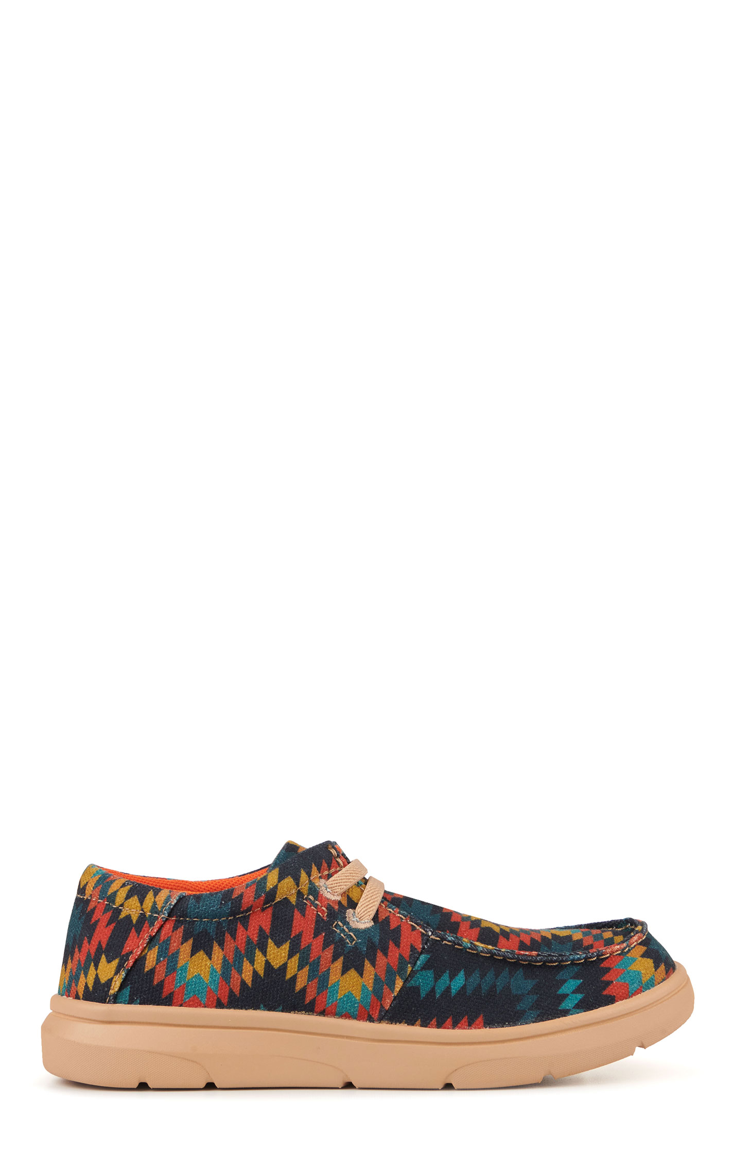 Ariat Kids Hilo Blue Aztec Canvas Lace Up Casual Shoes - Image 1