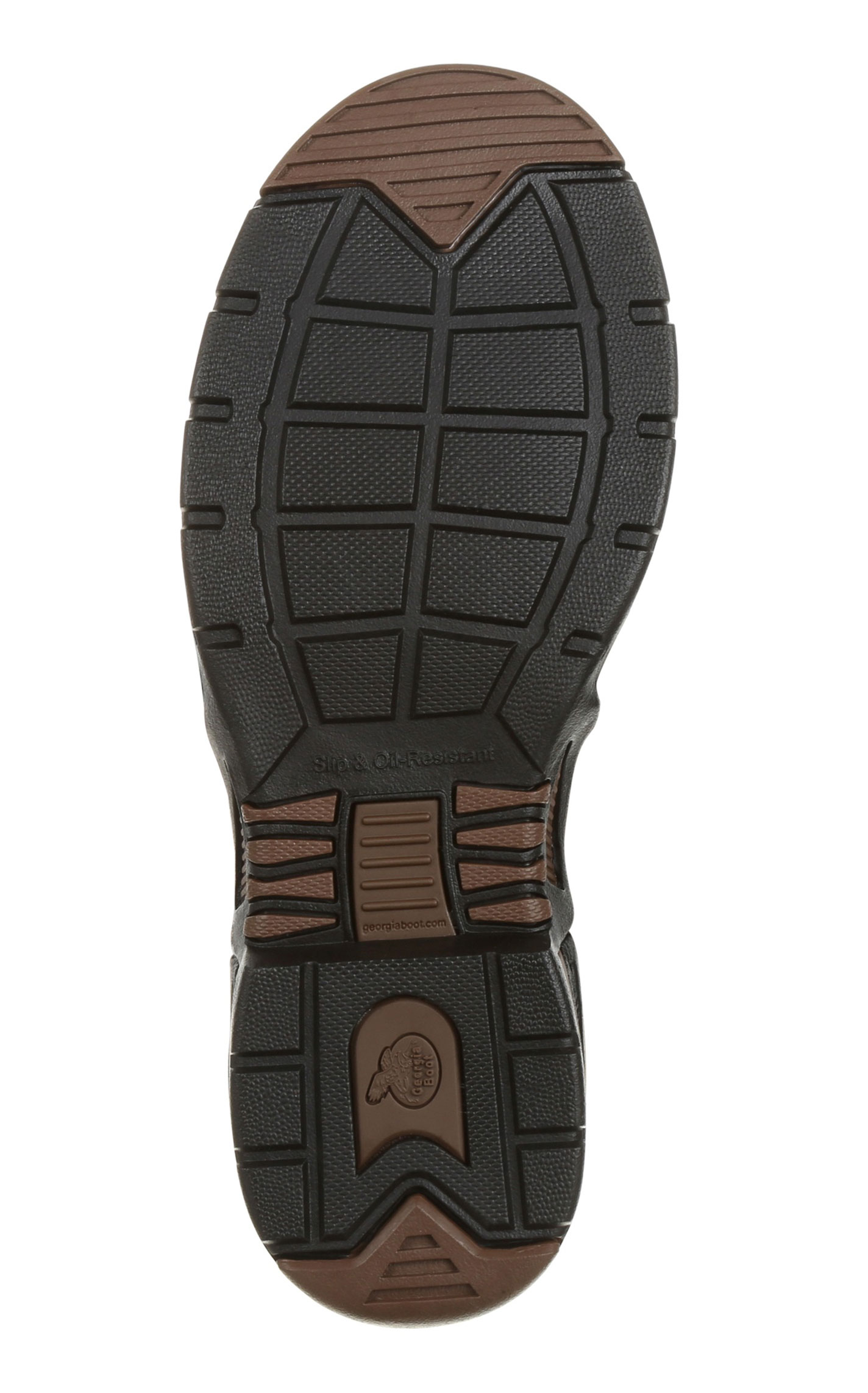 Georgia Boot Athens Chelsea Brown Moc Toe Slip On Work Boots - Image 1