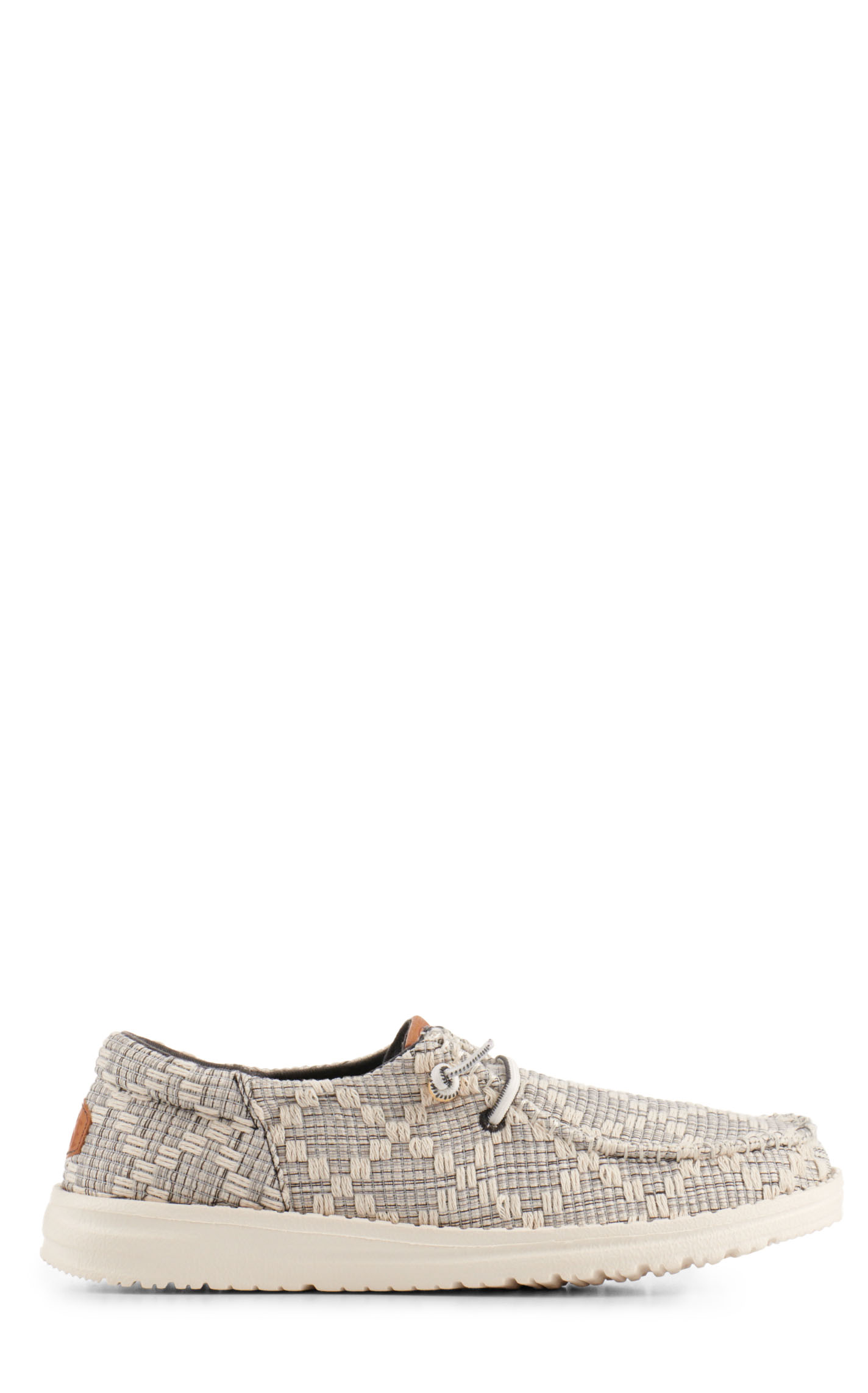Hey Dude Women's Wendy Funk Jacquard Charcoal Moc Toe Lace Up Casual Shoes - Image 1