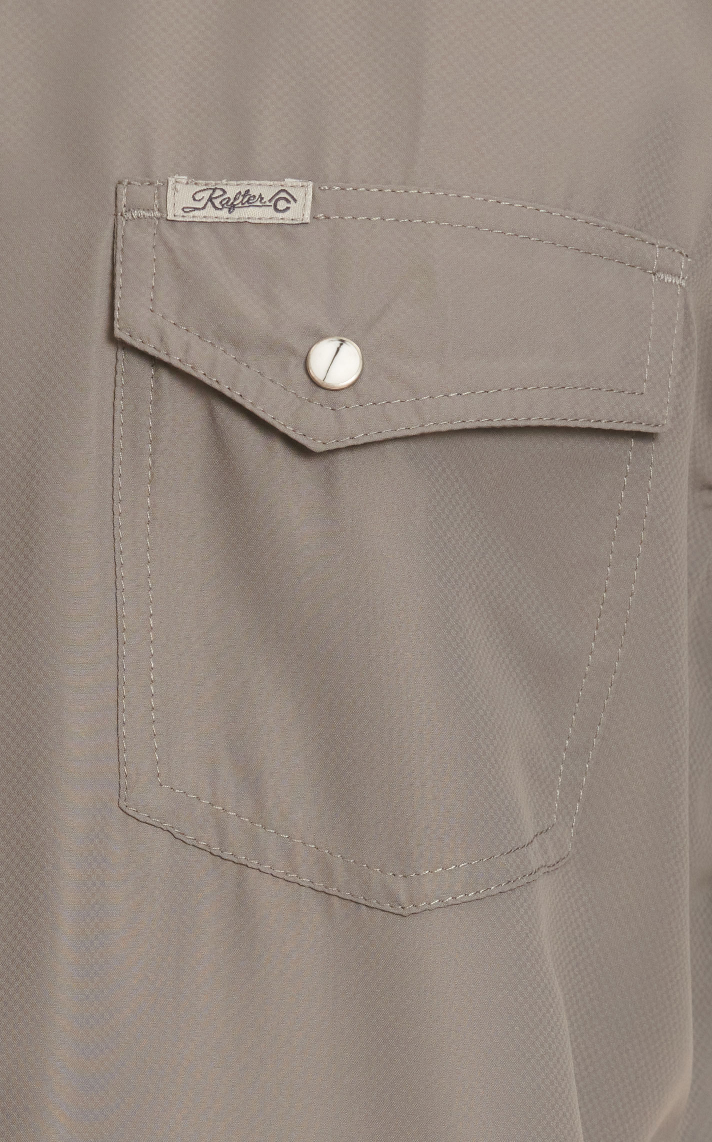 Rafter C Outdoors Men's Gray Putty Short Sleeve Fishing Shirt - Image 3