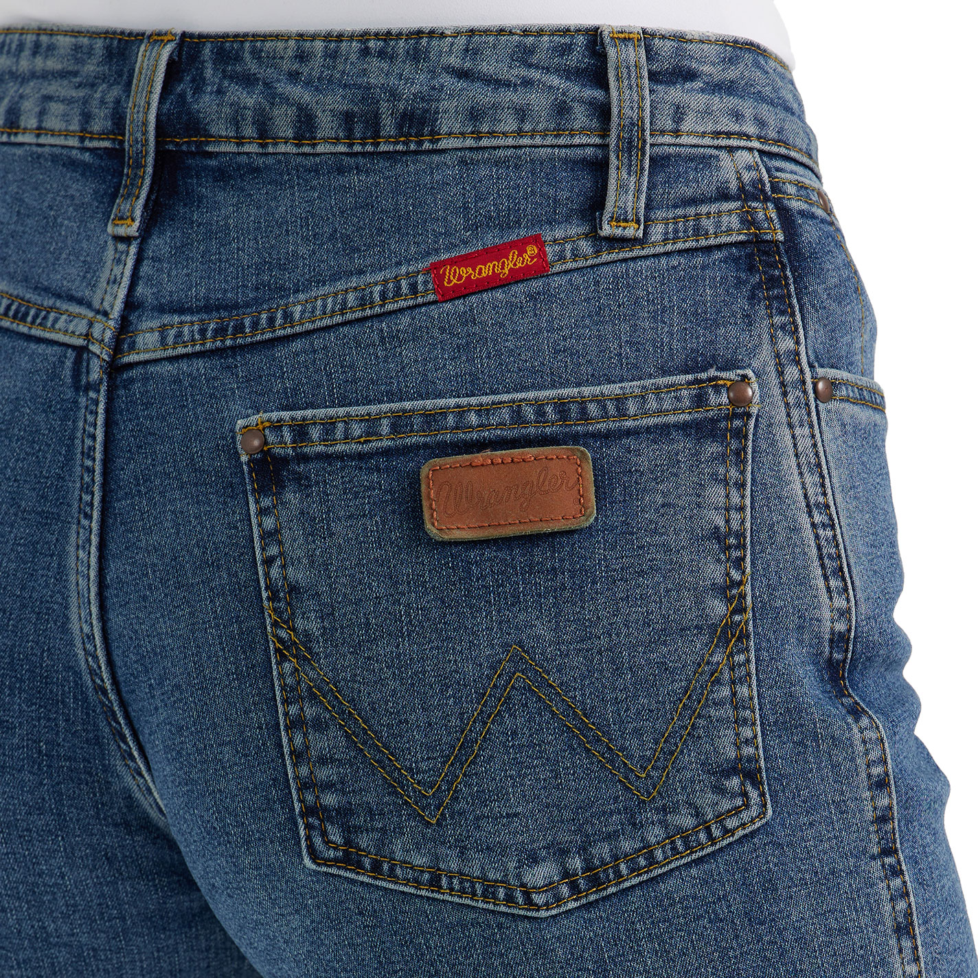 Wrangler Women's Cowboy Cut Dark Wash High Rise Straight Leg Jeans - Image 1