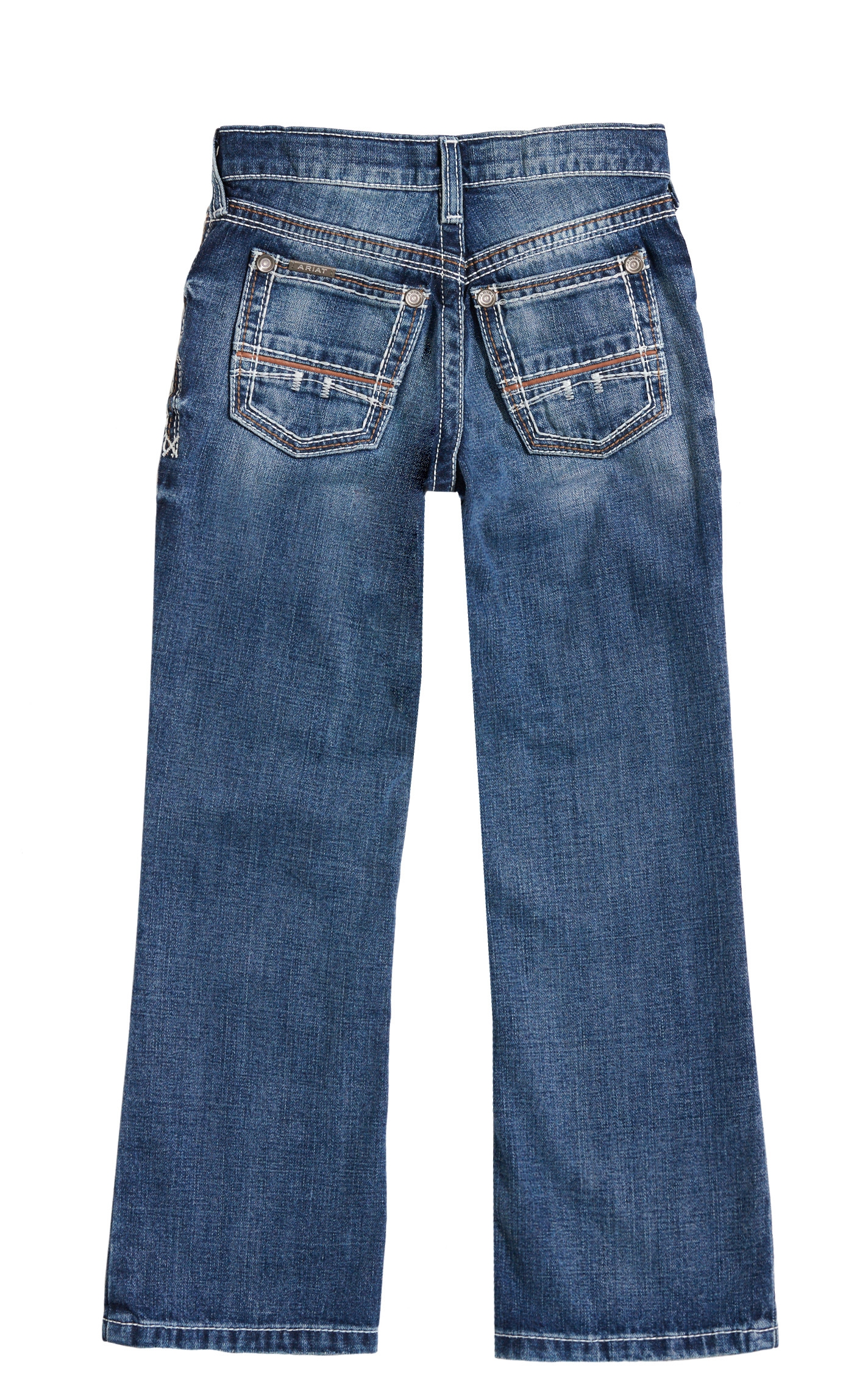 Ariat Boys' B4 Coltrane Durango Medium Wash Relaxed Fit Boot Cut Jeans (7-16) - Image 1