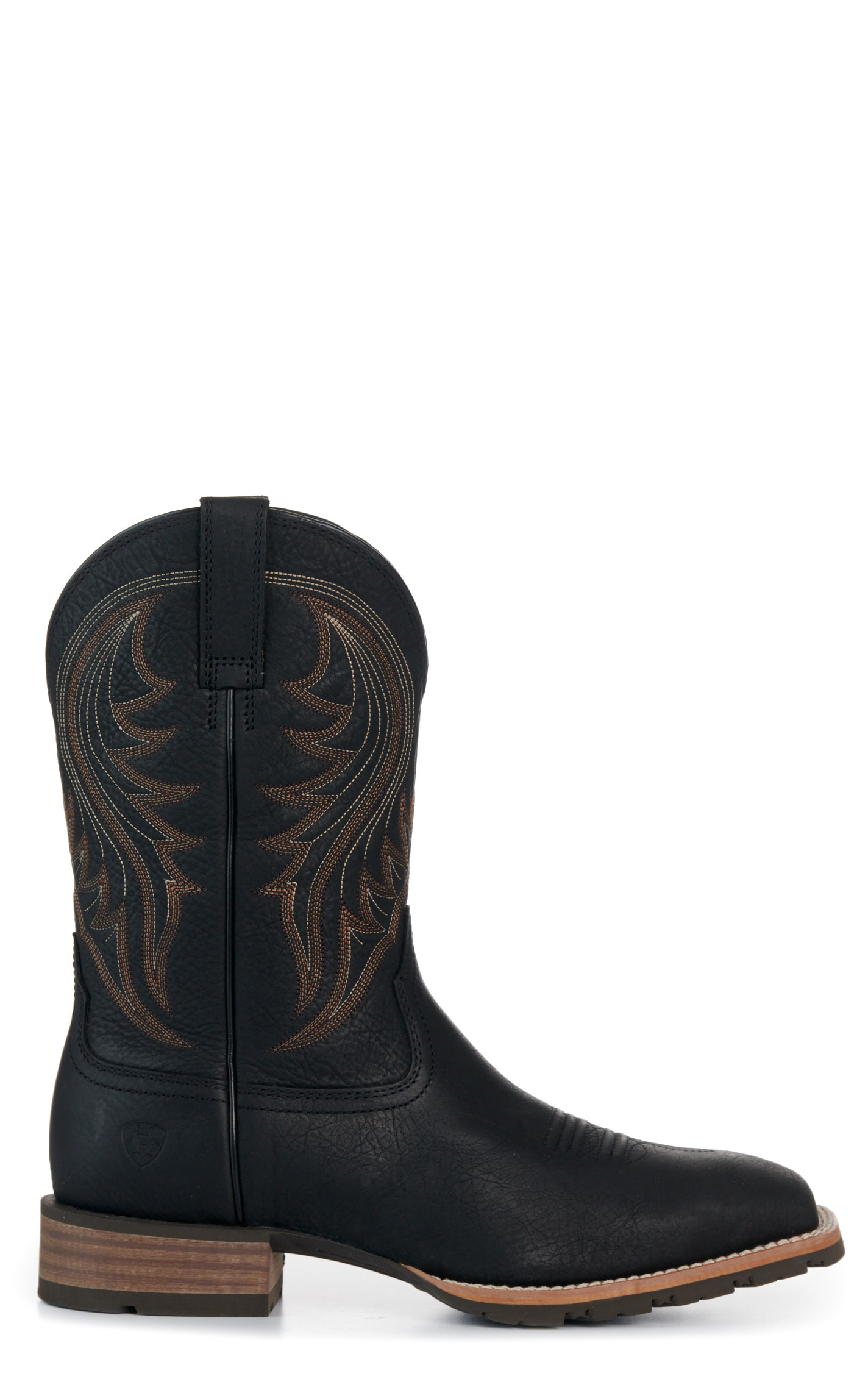 Ariat Men's Jasper Black Hybrid Rancher Wide Square Toe Cowboy Boots - Image 1