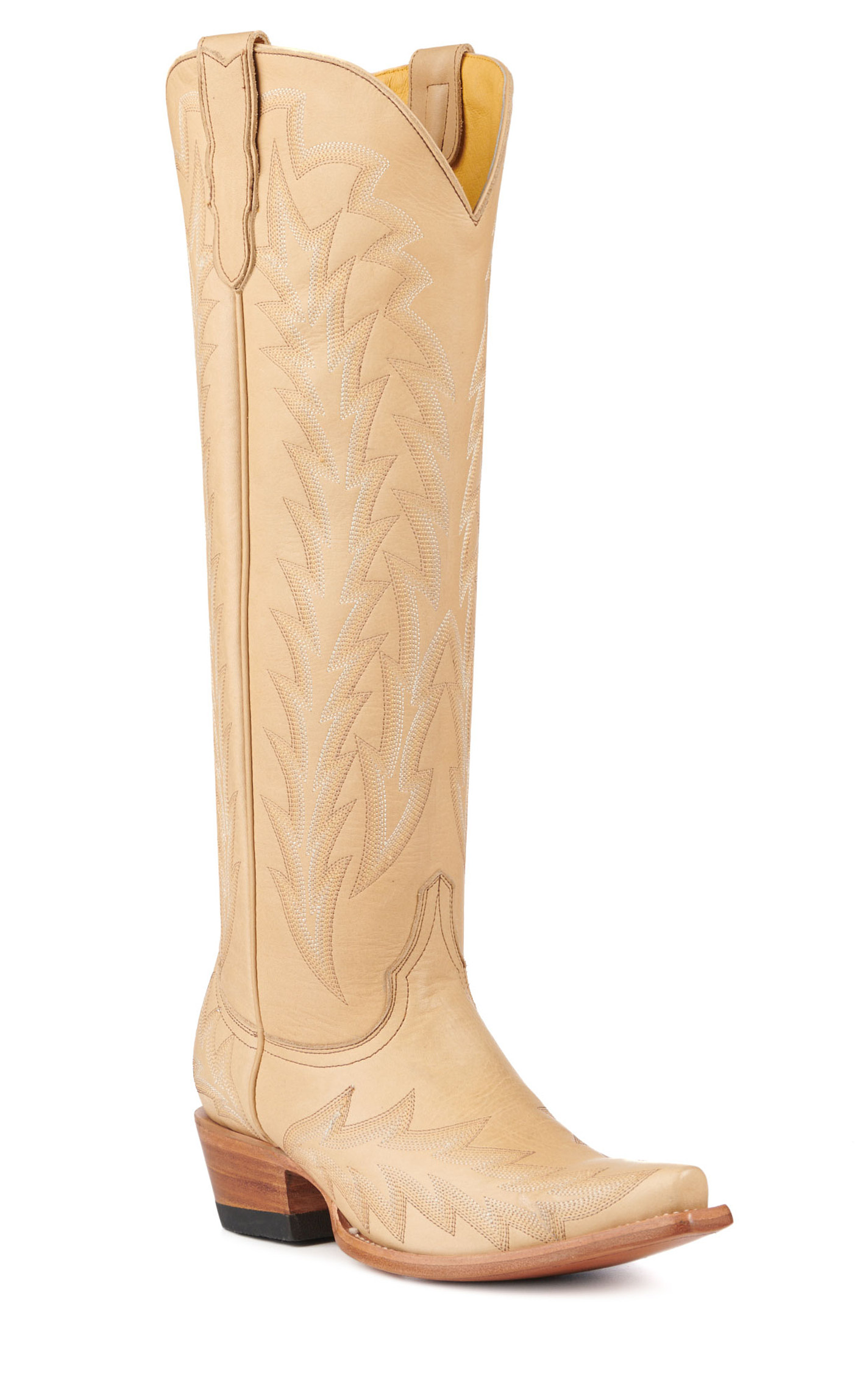 JRC & Sons Women’s Nancy Camel Snip Toe Tall Cowboy Boots - Image 1