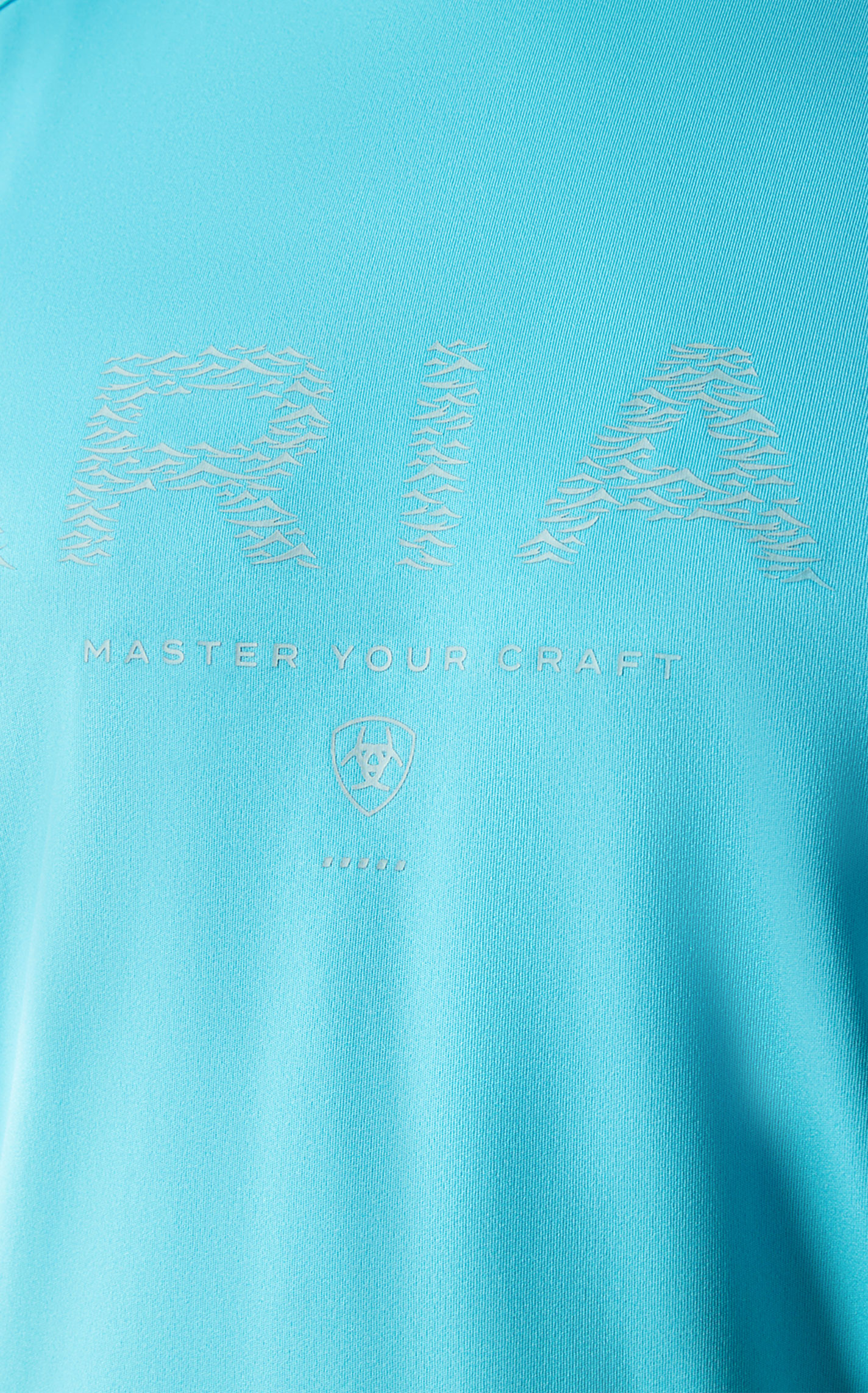 Ariat Rebar Men's Sunblocker Turquoise Logo Graphic Work Hoodie - Image 1