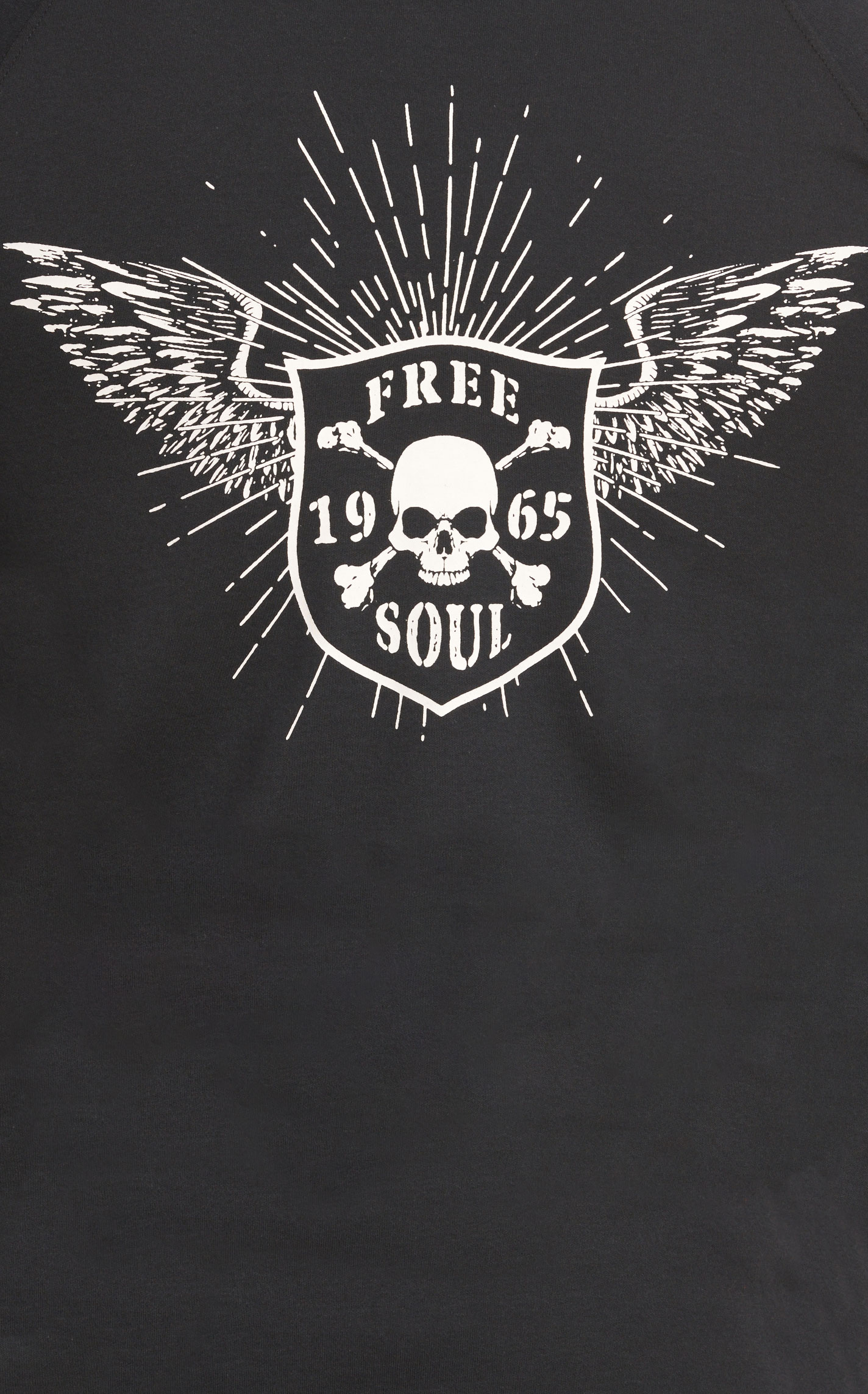 Forge Workwear Men's Black with Winged Free Soul Graphic FR Long Sleeve Work T-Shirt - Image 1