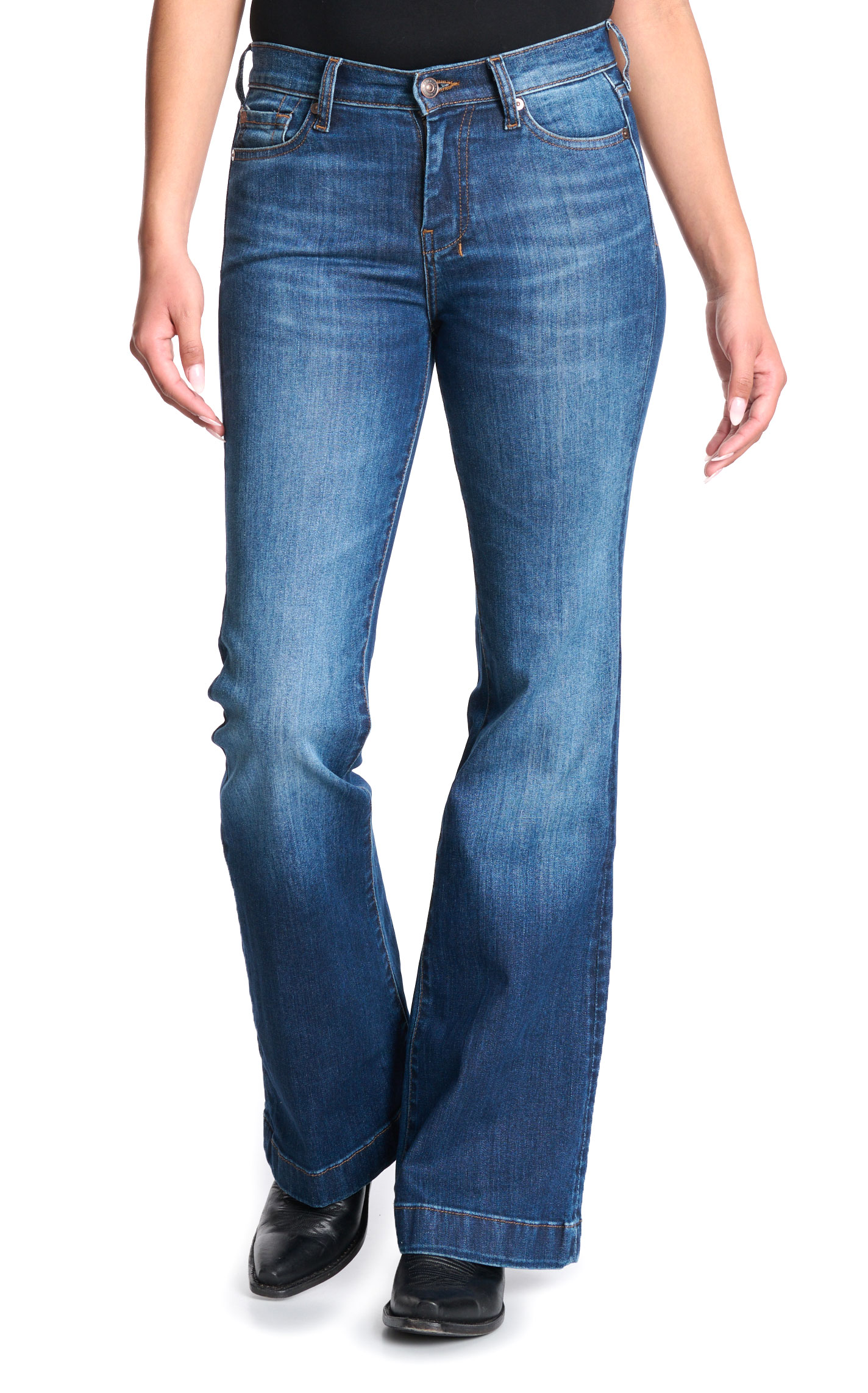 7 for All Mankind Women's Pink Stitch Dojo Tailorless Trouser Jeans - Image 3