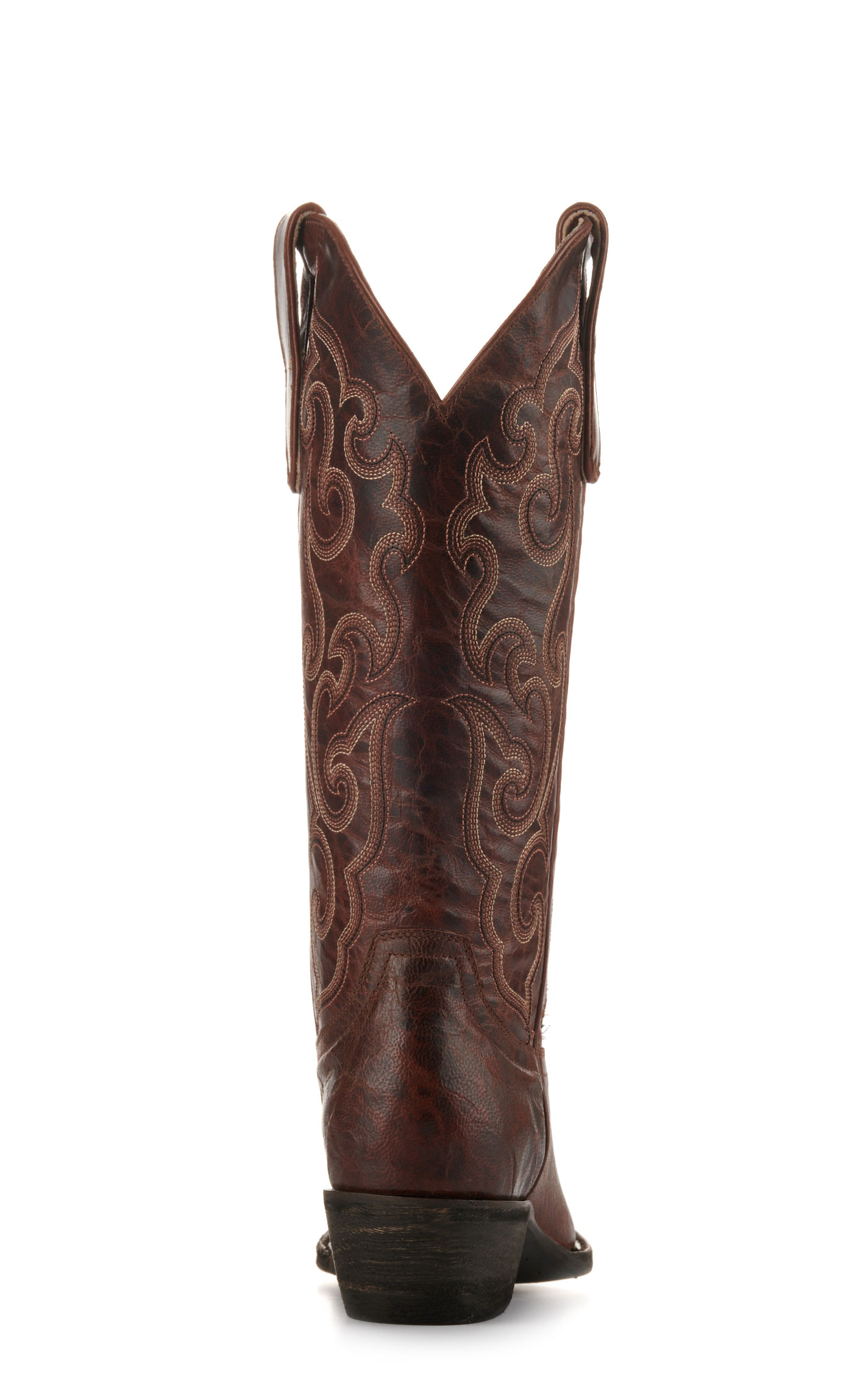 Cavender’s Women’s Brass Brown Goat Leather Snip Toe Cowboy Boots - Image 1