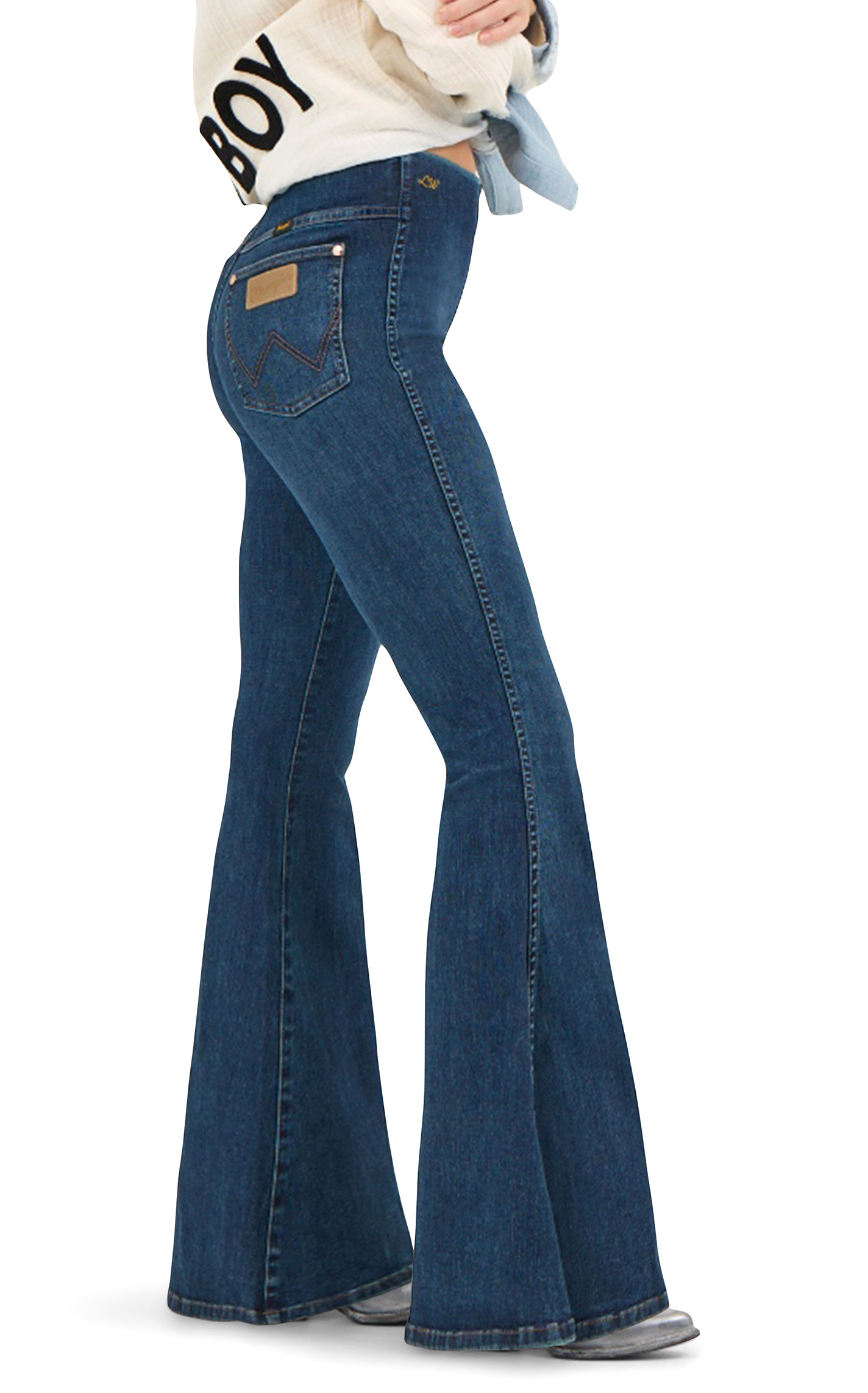 Wrangler X Lainey Wilson Women's Pull-On Bell Bottom Jeans - Image 1
