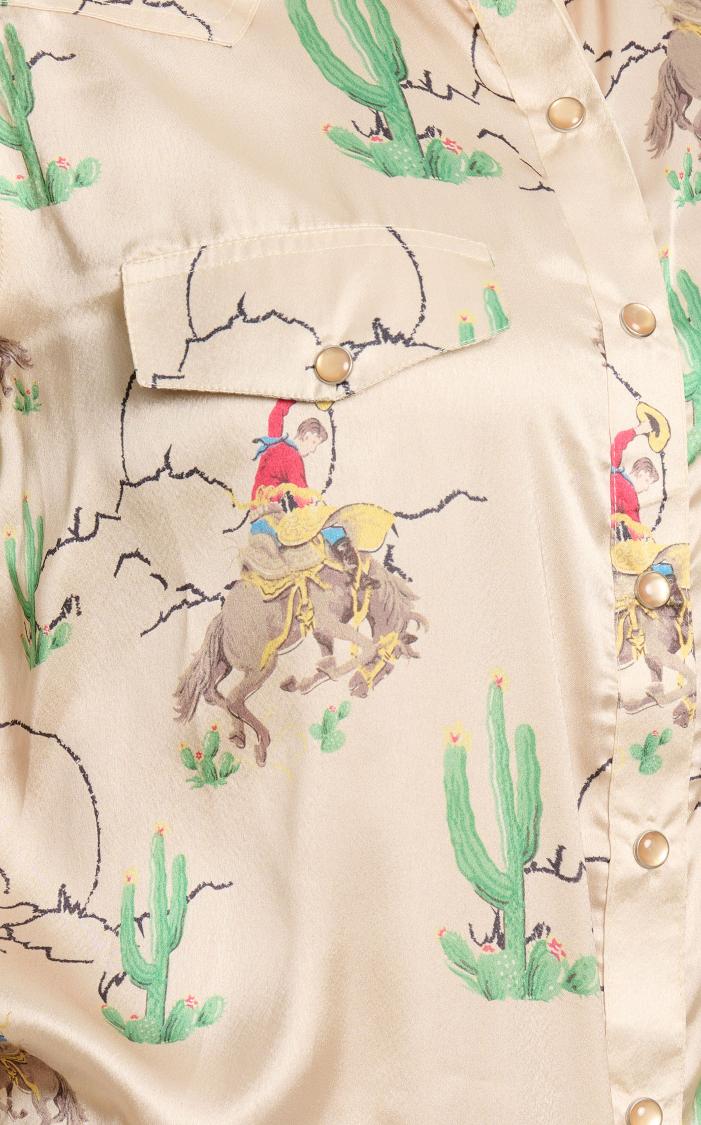 Outback Trading Co Women's Winnie Silky Tan Retro Top - Plus Sizes - Image 1