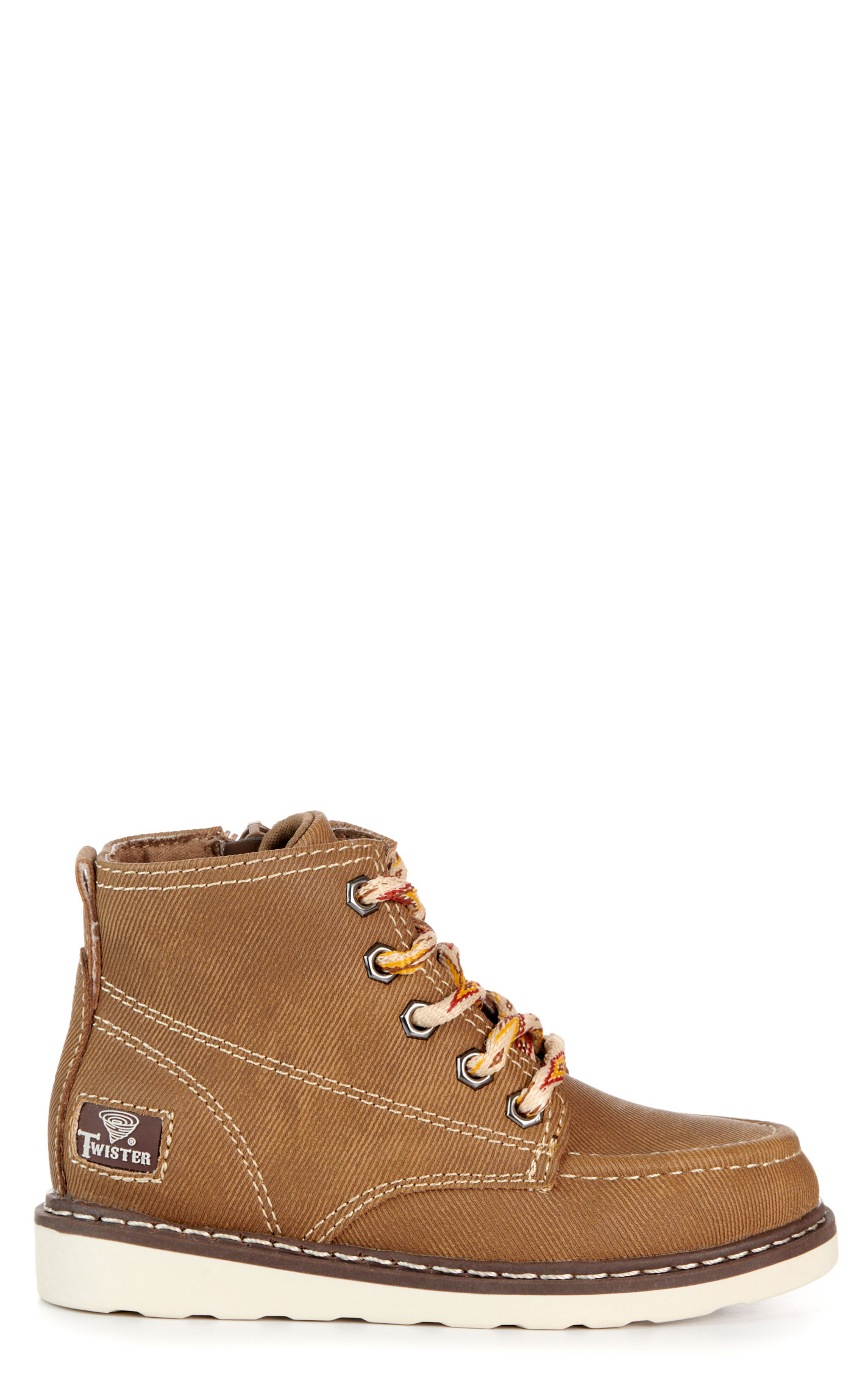 Twister Toddler Boys' Clyde Brown Moc Toe Lace Up Chukka Shoe - Image 1