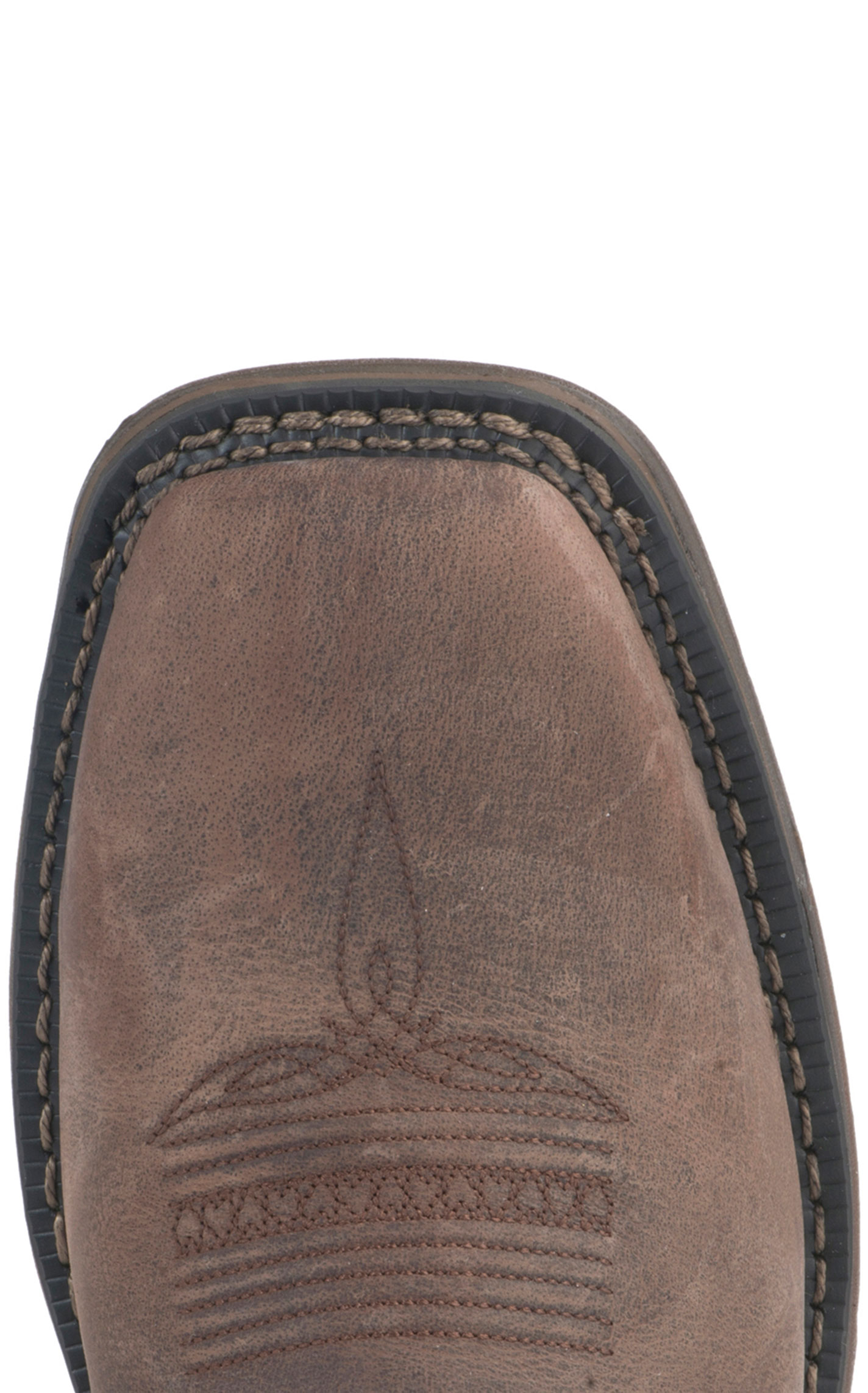 Durango Men's Rebel Distressed Brown and Texas Flag Square Steel Toe Work Boot - Image 1
