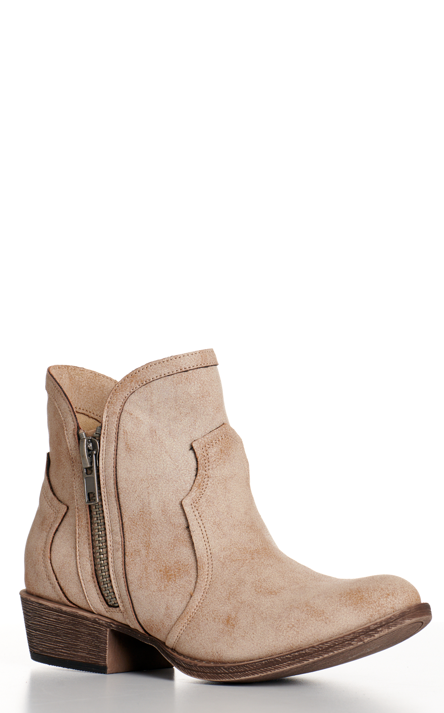 Very G Women's Evie Nude Round Toe Booties - Image 1