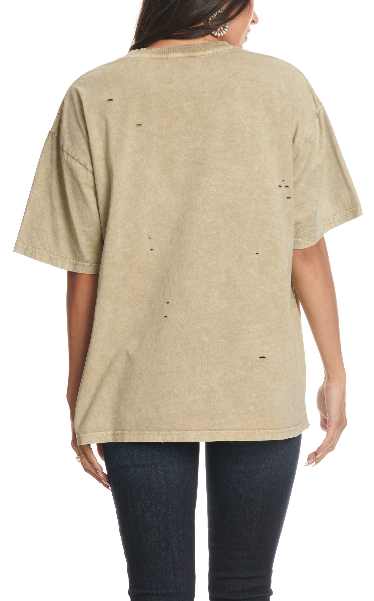 Zutter Women's Latte Cowboys & Country Music Graphic T-Shirt - Image 1