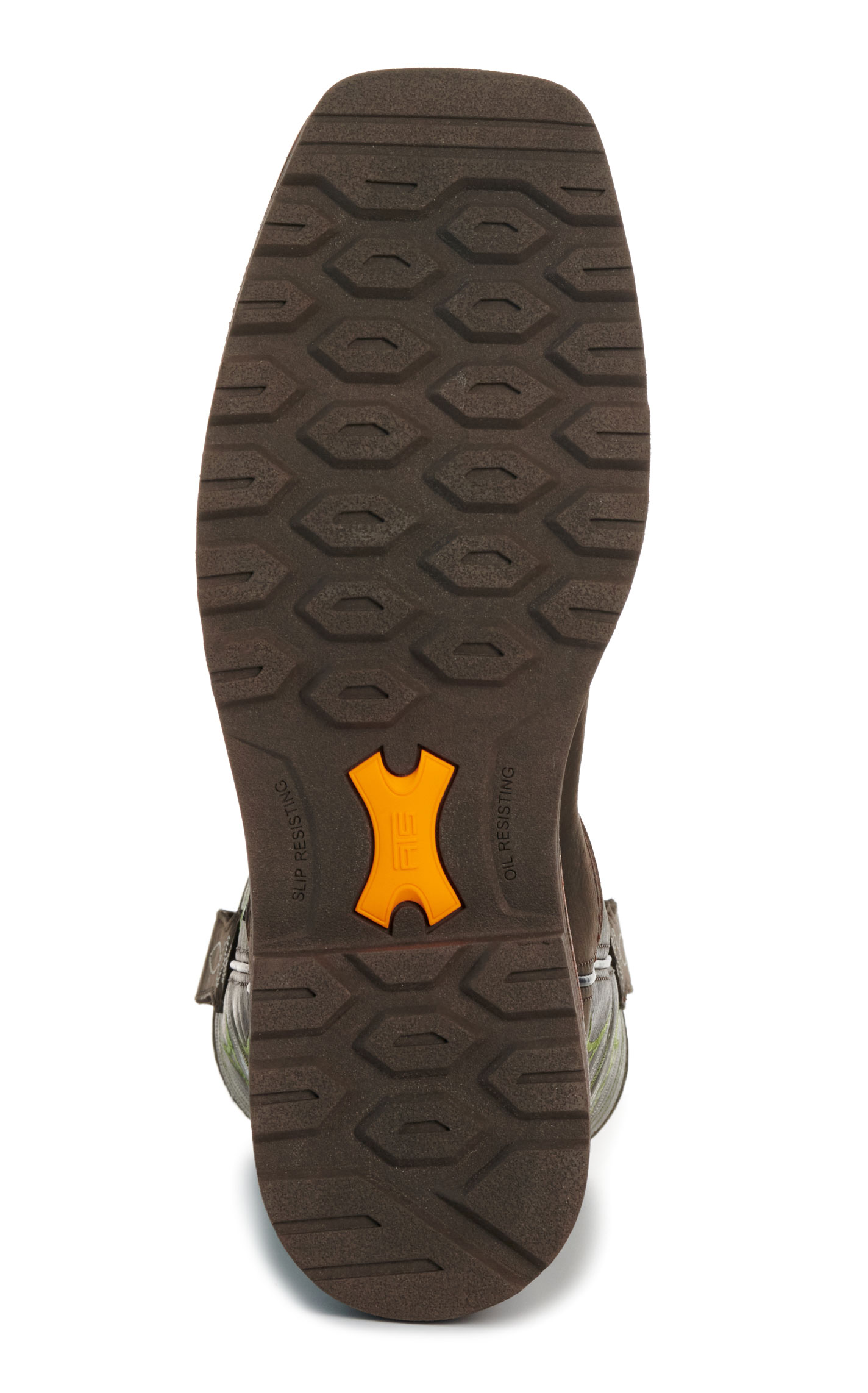 Ariat Men’s Dark Brown and Moss Green Activator Waterproof Wide Square Steel Toe Work Boots - Image 1