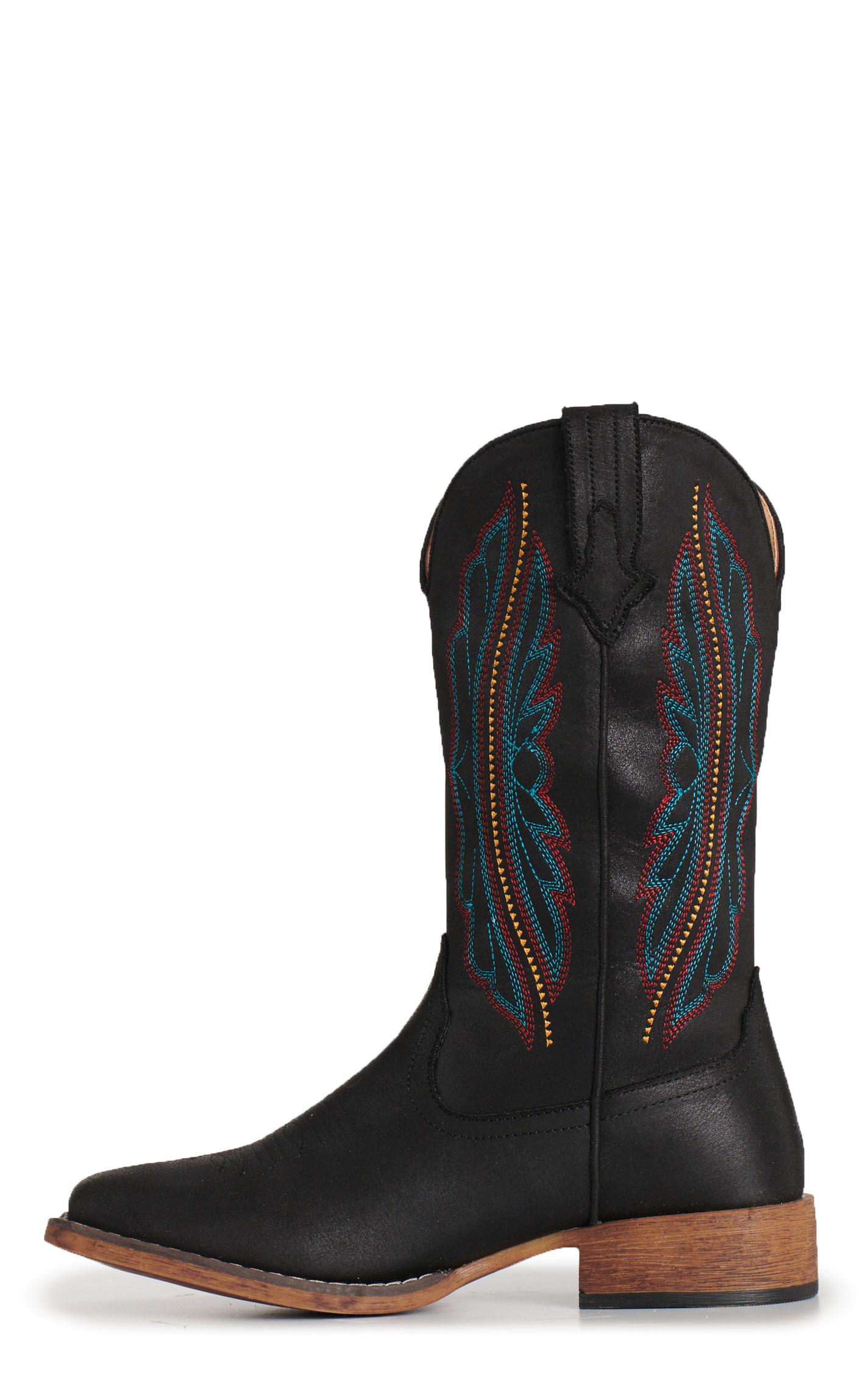 Roper Women's Black Faux Leather Square Toe Cowboy Boots - Image 1