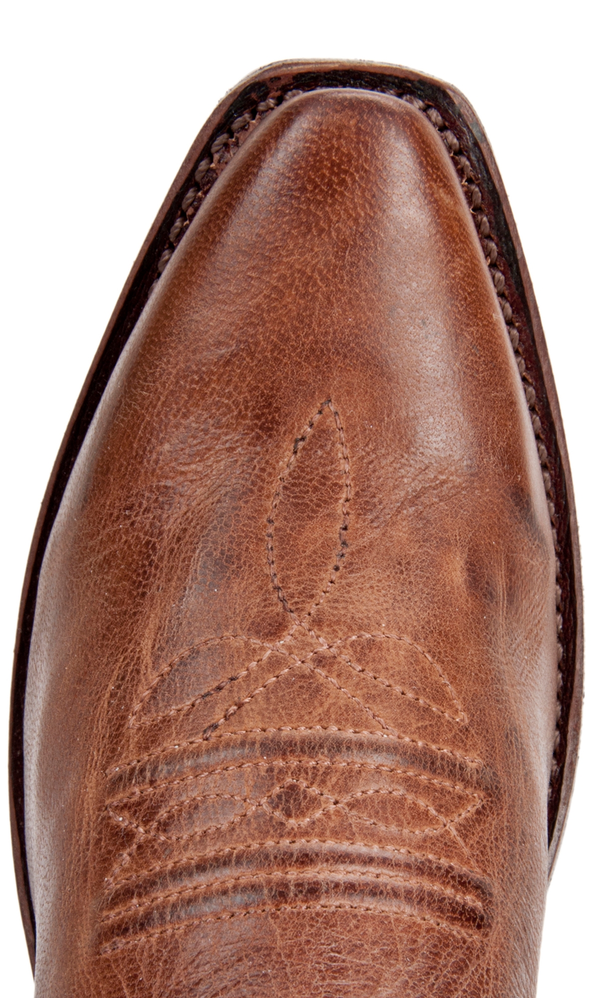Old West Kids Classic Tan Mad Dog Snip Toe Cowboy Boots - Image 1