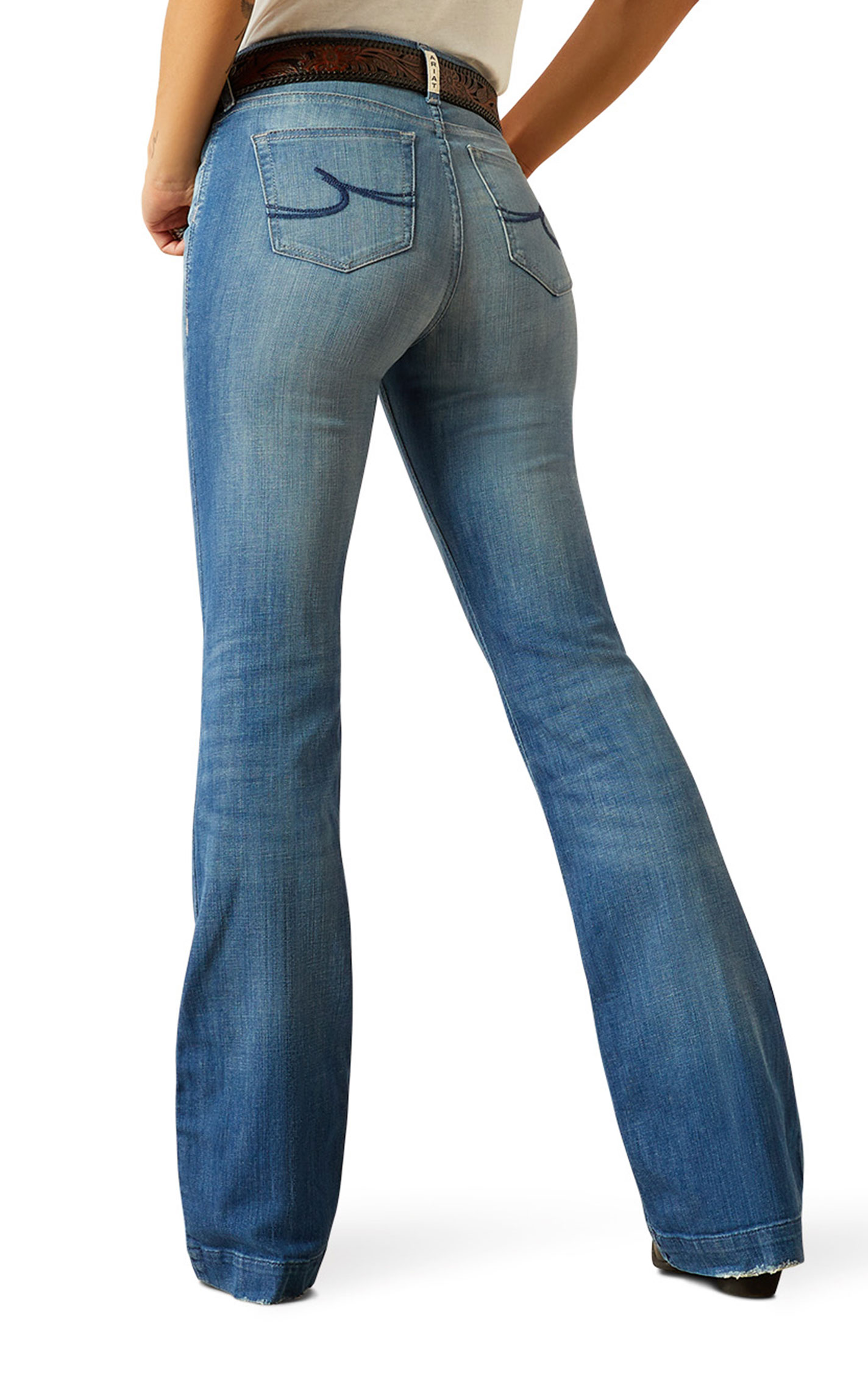 Ariat Elaina Olympia Light Wash Slim Trouser Jeans - Image 1