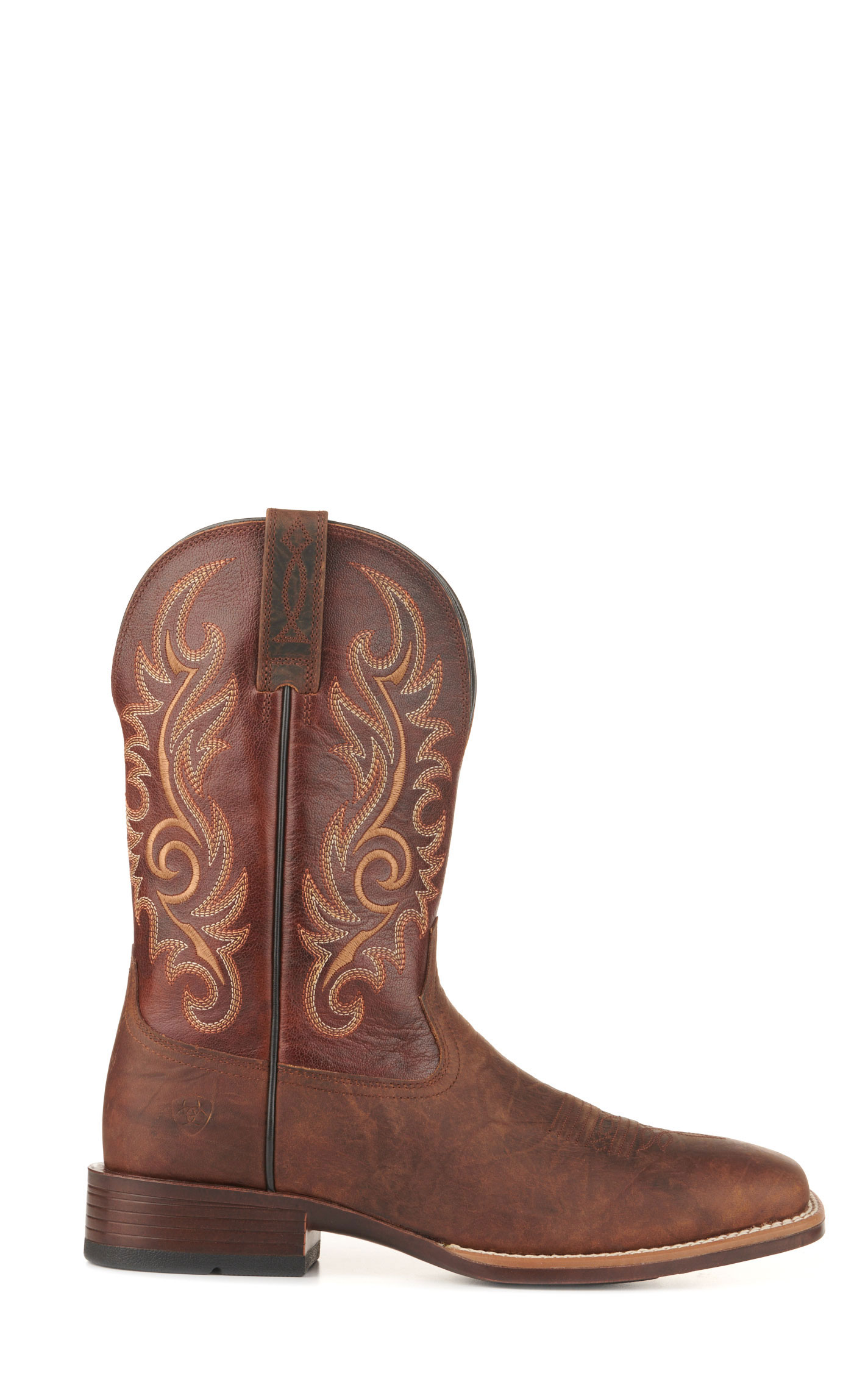 Ariat Men's Lasco Ultra Bar Brown Bantamweight Wide Square Toe Cowboy Boots - Image 1