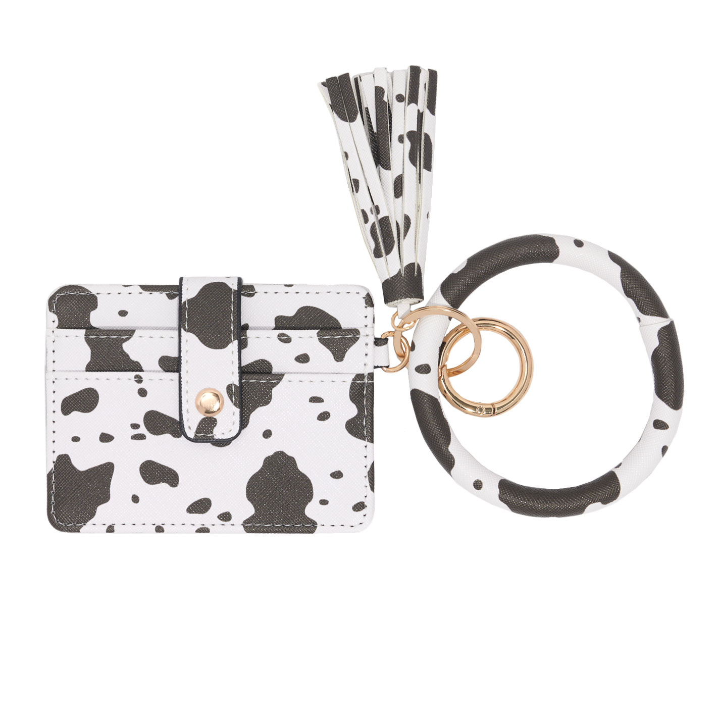 RNZ Imports Cow Print Card Holder Keyring - Image 2