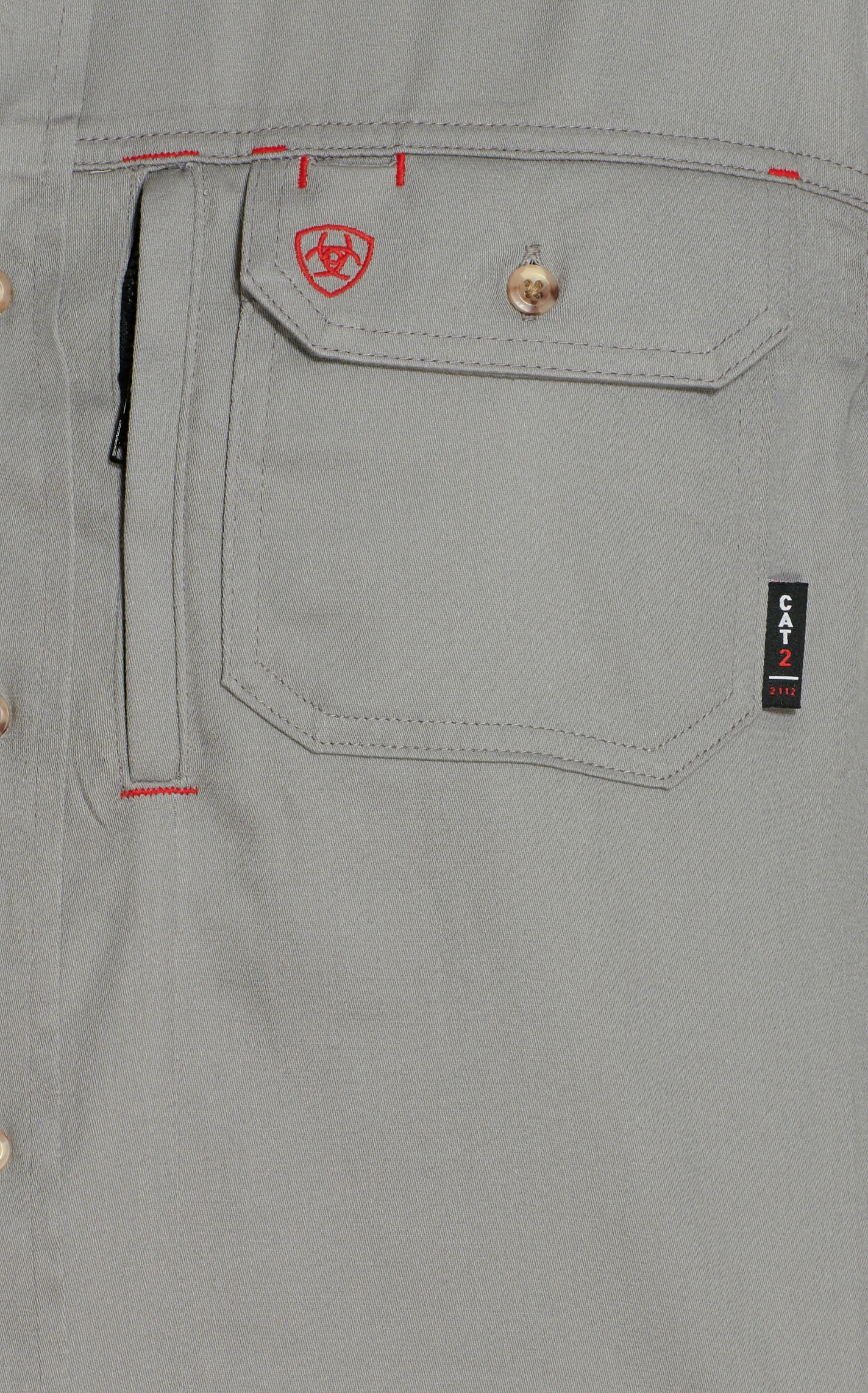Ariat Men's Silver Fox Solid Vent Long Sleeve FR Work Shirt - Image 1
