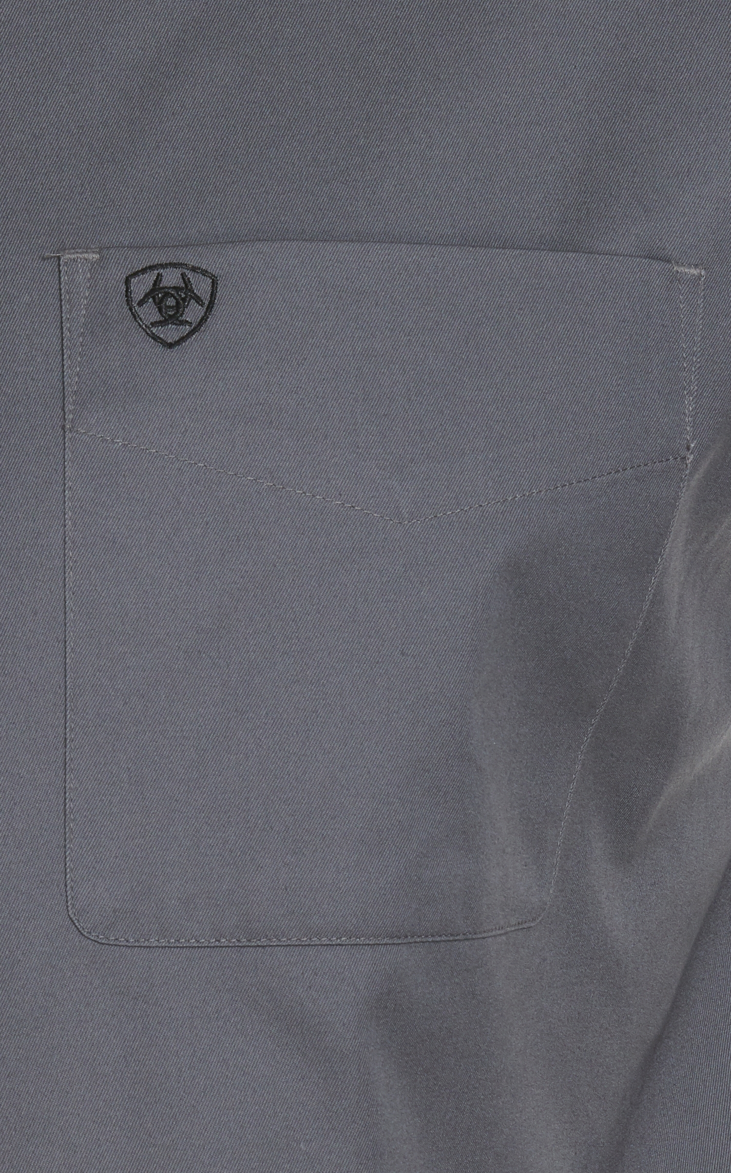 Ariat Men's Team Logo Cement Gray Western Shirt - Image 1