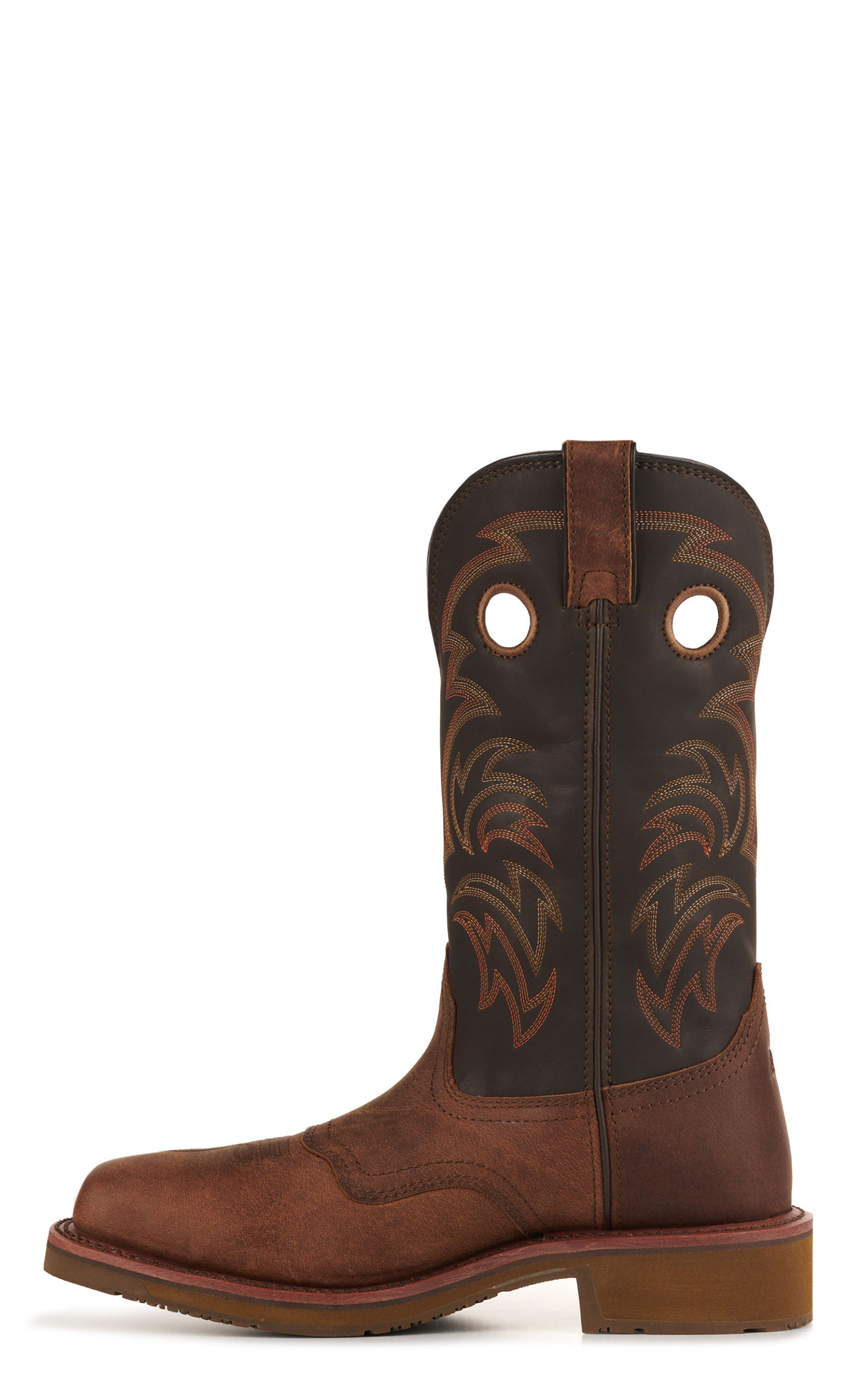 Double H Men's Tan and Chocolate Brown Waterproof Wide Square Composite Toe Work Boots - Image 1