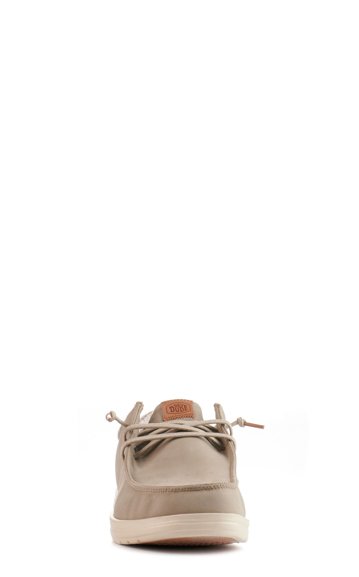 Hey Dude Men's Paul Taupe Faux Leather Moc Toe Casual Shoes - Image 1