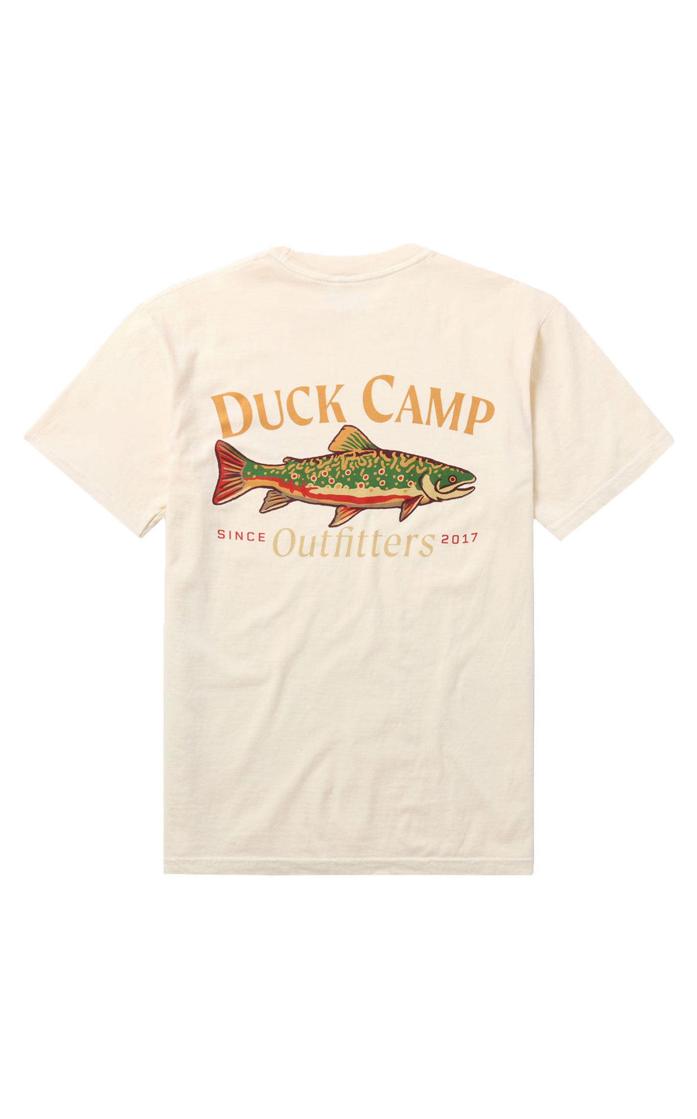 Duck Camp Men's Rich Cream Outfitter Logo T-Shirt - Image 1