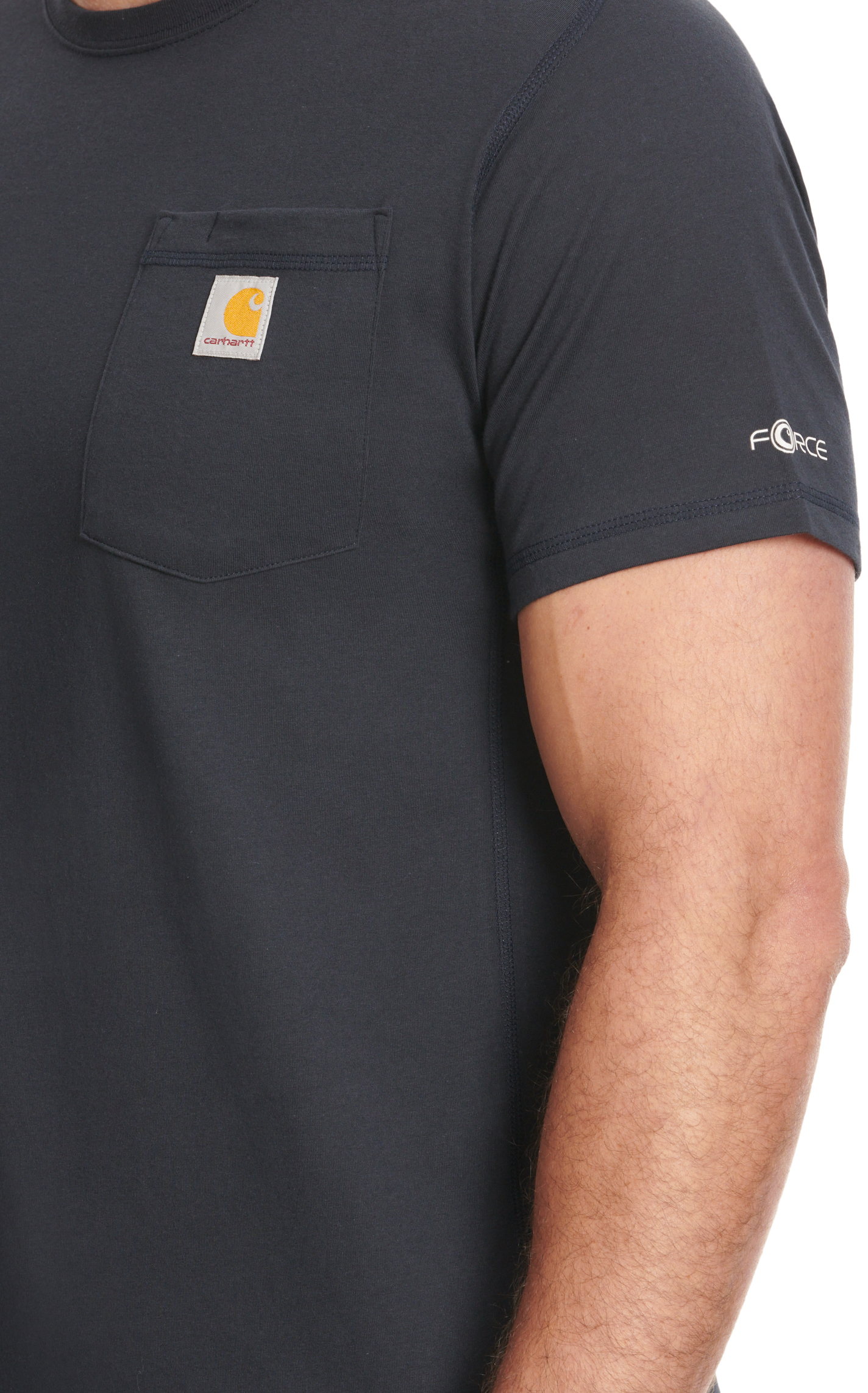 Carhartt Men's Force Navy Work Pocket T-Shirt - Image 3