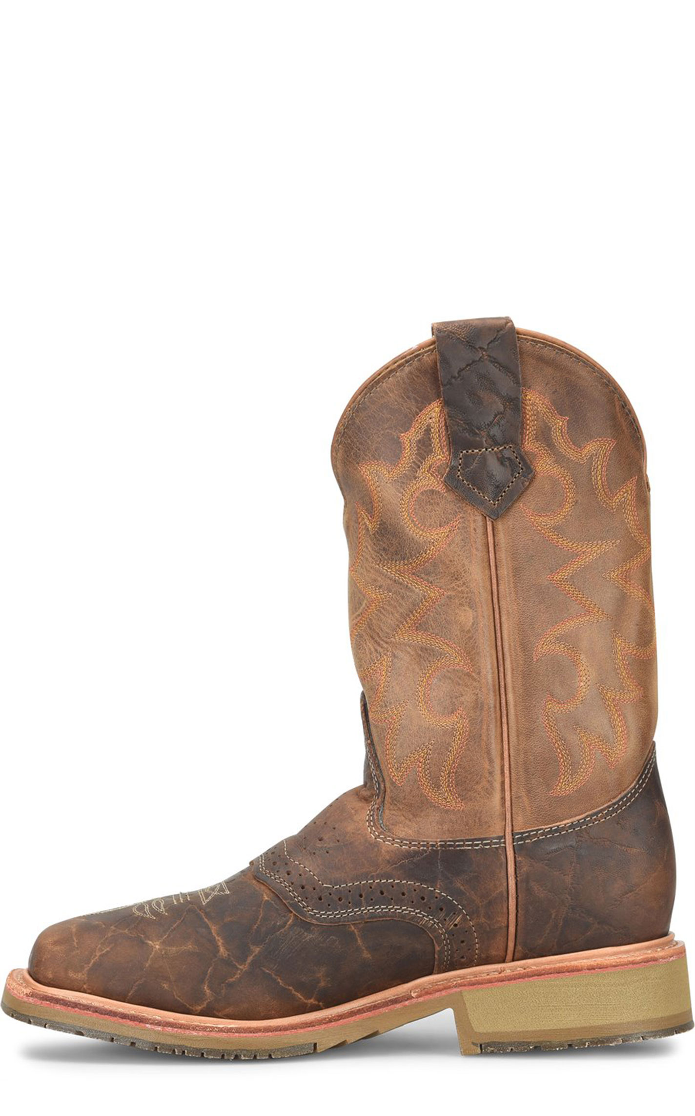 Double H Men's Stockman Sand & Brown Elephant Wide Square Toe Work Boots - Image 1