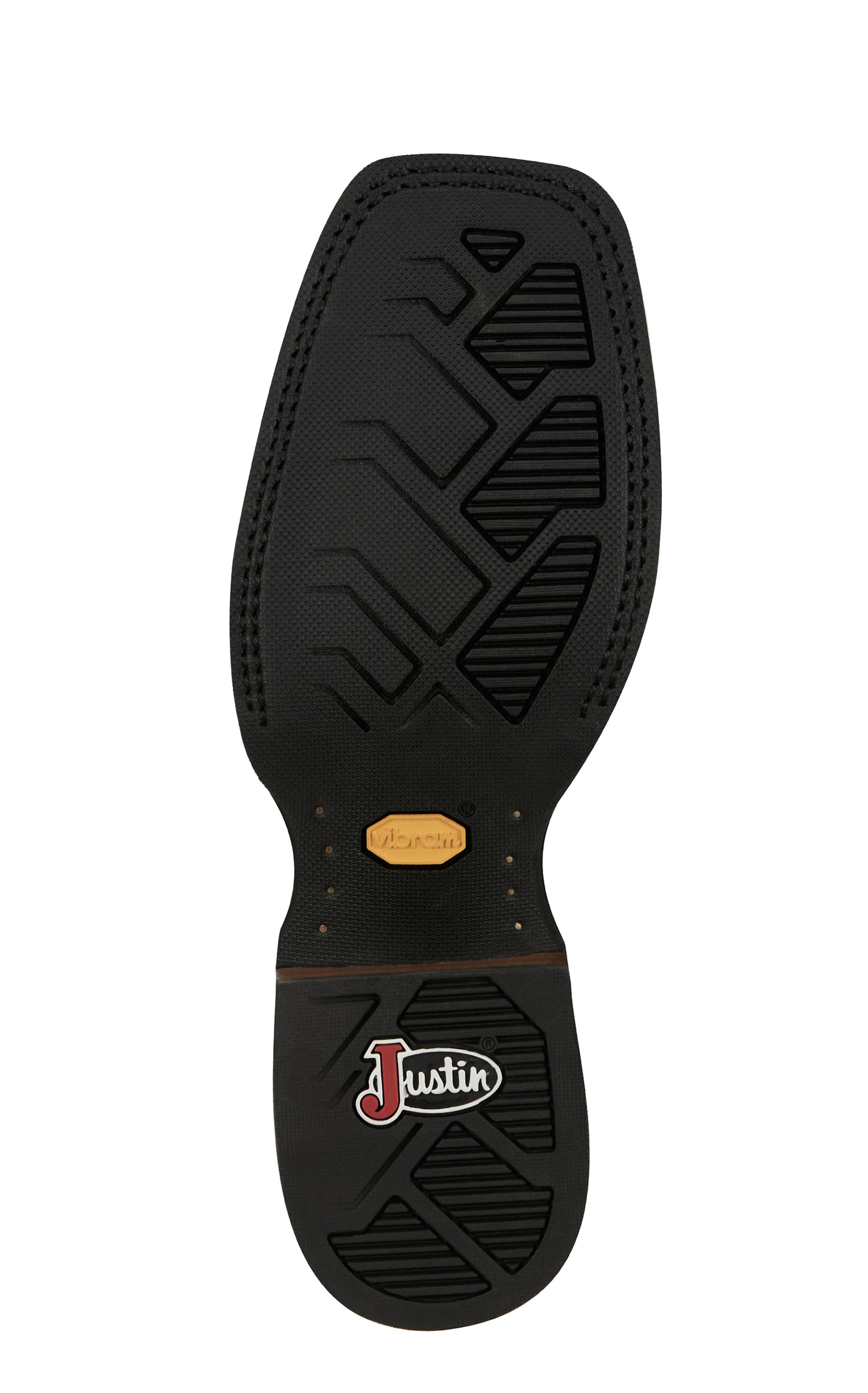 Justin Men’s Shane Frontier Black Leather Square Toe Cowboy Boots - Image 1